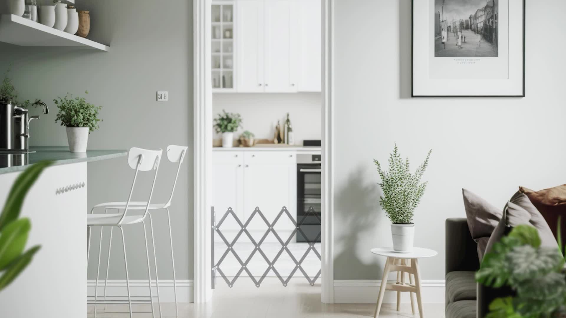 Relaxdays Hundeabsperrgitter ausziehbar bis 96 cm, 48,5-60 Produktbild-Vorschau 7