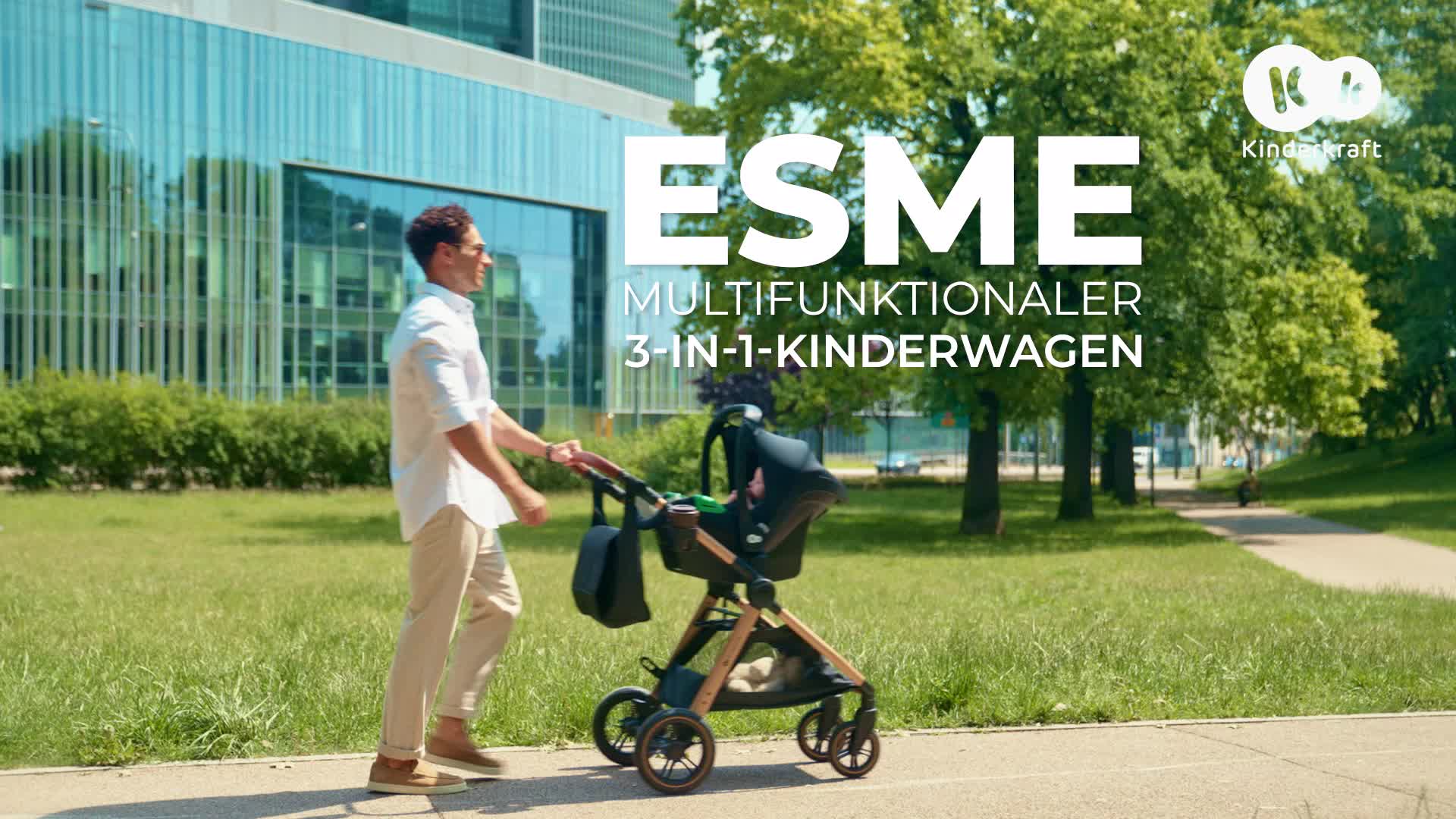 Kinderkraft ESME 3-in-1 Kinderwagen Beige bis 25 kg