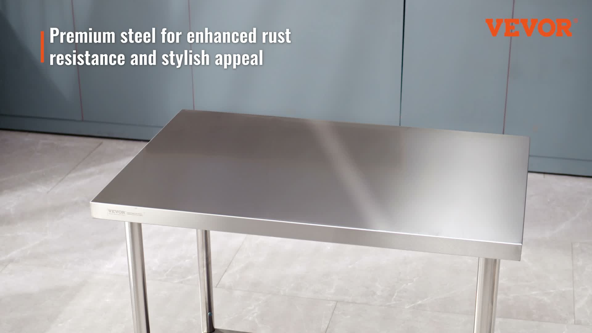 VEVOR Arbeitstisch 76 x 60 x 85 cm Edelstahl Catering Produktbild-Vorschau 7