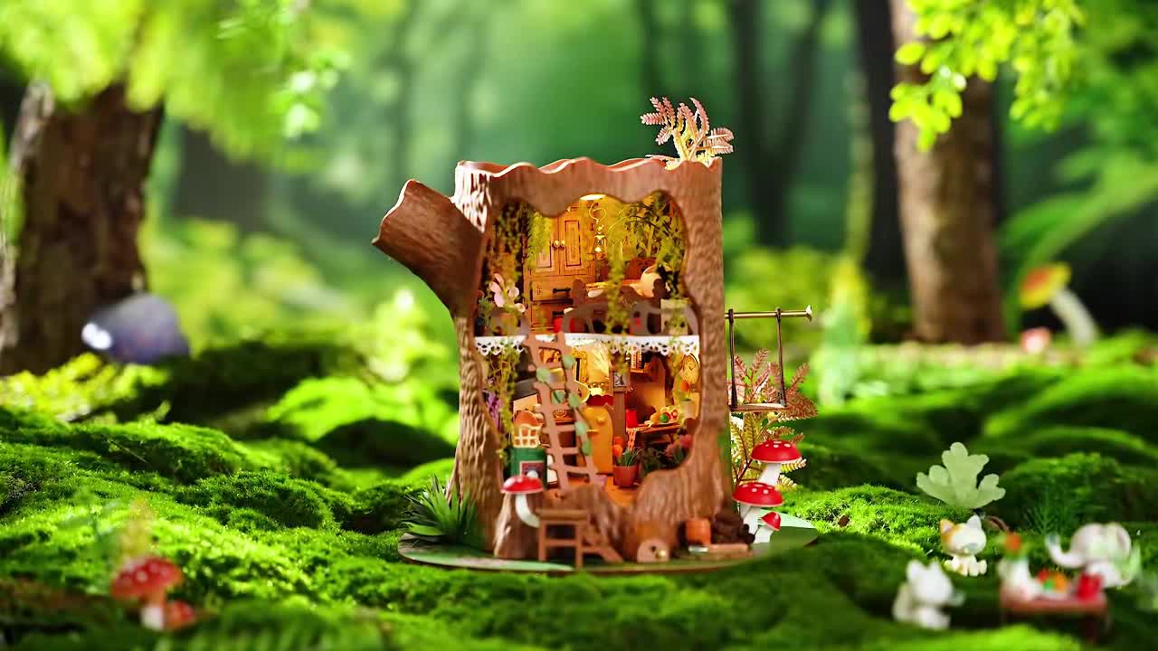 3D-Puzzle, DIY Mini-Baumhaus-Baumhaus, Rolife, 275 Teile Produktbild-Vorschau 7