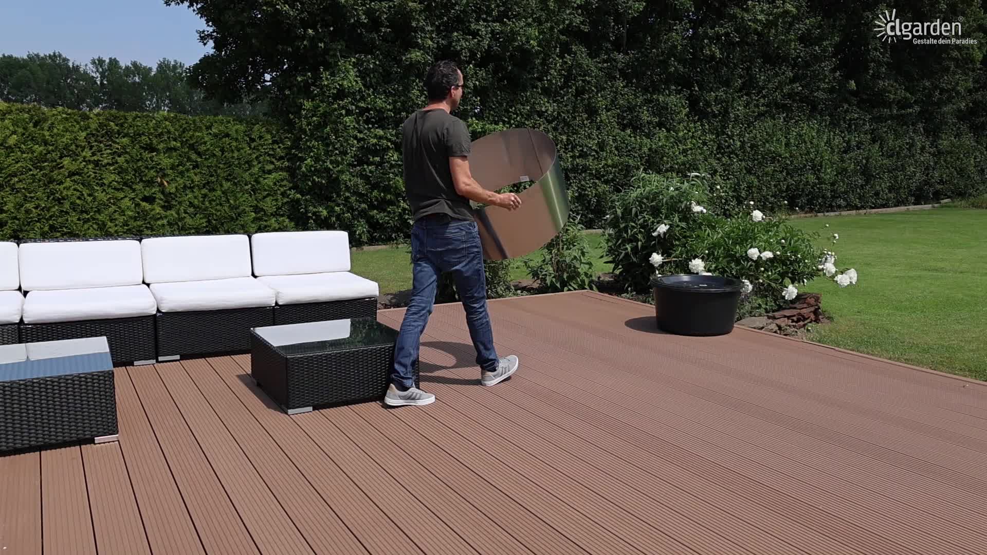 CLGarden Edelstahl Beckenumrandung Ø 68cm für 90 Liter Produktbild-Vorschau 7