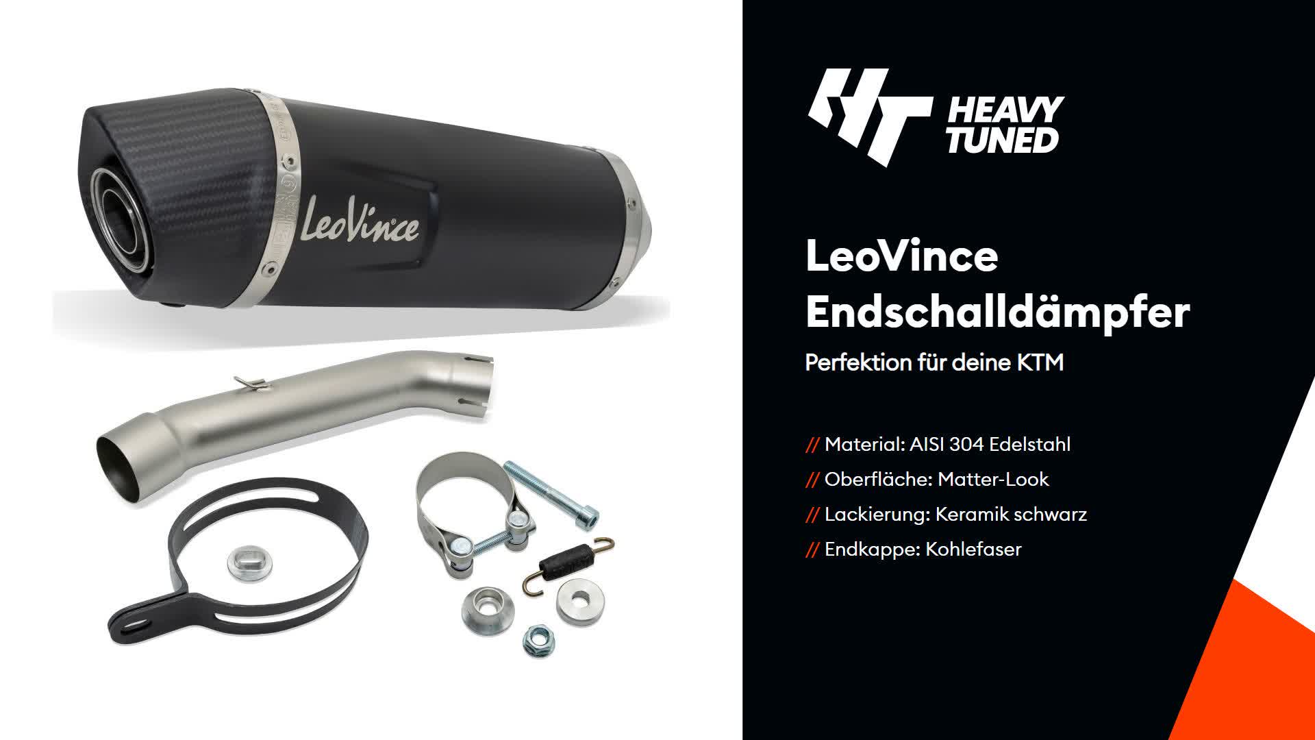LeoVince LV One Evo Black Slip-On Auspuff genehmigt für KTM Produktbild-Vorschau 7
