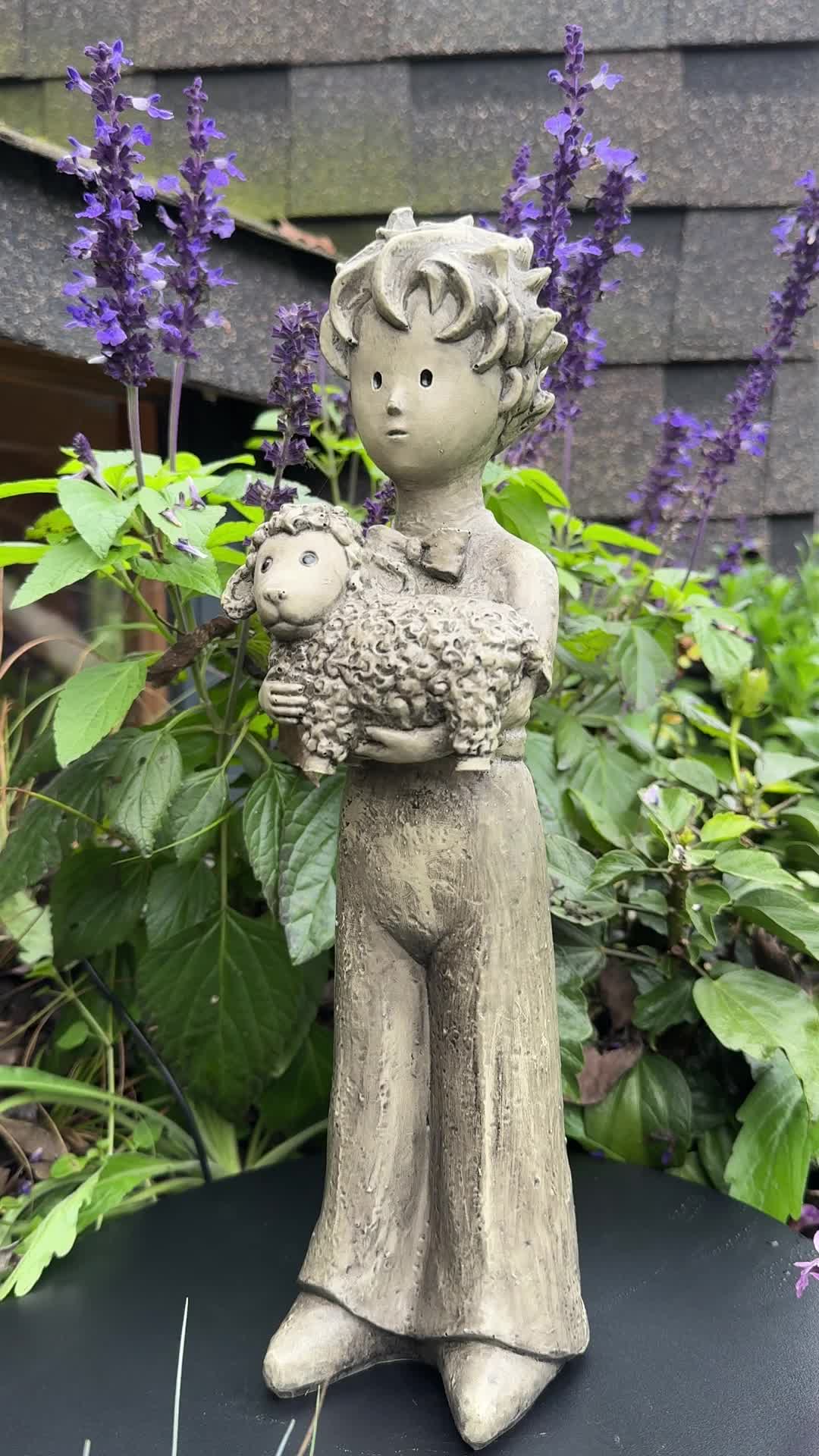 Vidroflor Kunststein Der Kleine Prinz - Prinz mit Schaf © Produktbild-Vorschau 5