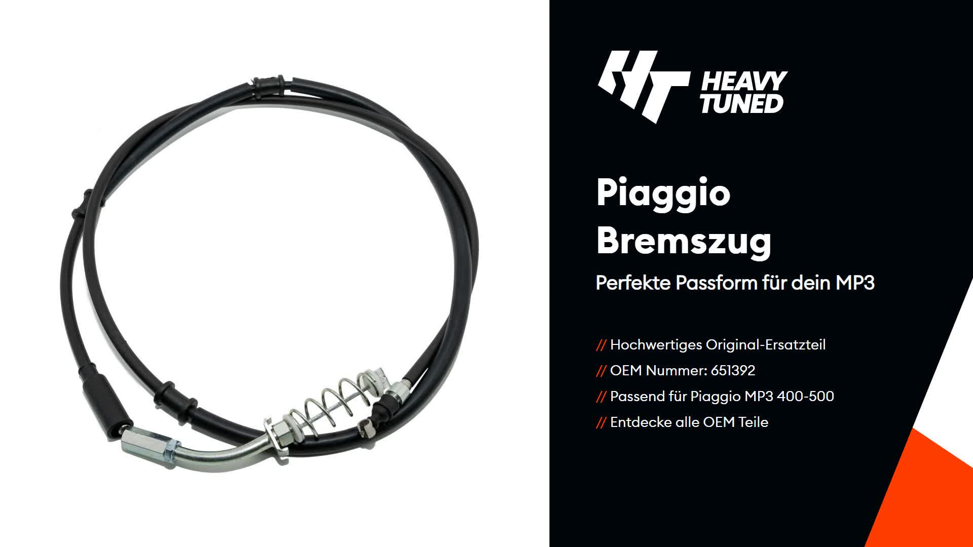 Piaggio Bremszug Seilzug Feststellbremse kompatibel mit MP3 Produktbild-Vorschau 3