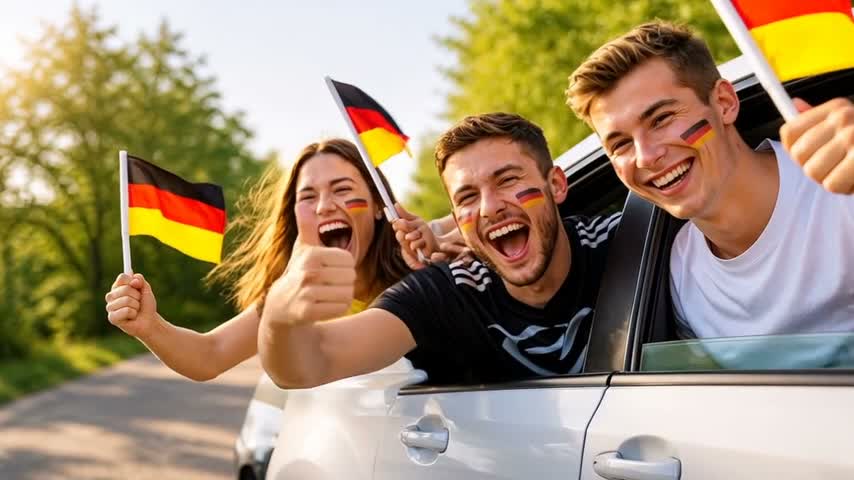 2er Autofahnen Autoflagge Deutschland Auto Fahne Fanartikel Produktbild-Vorschau 7