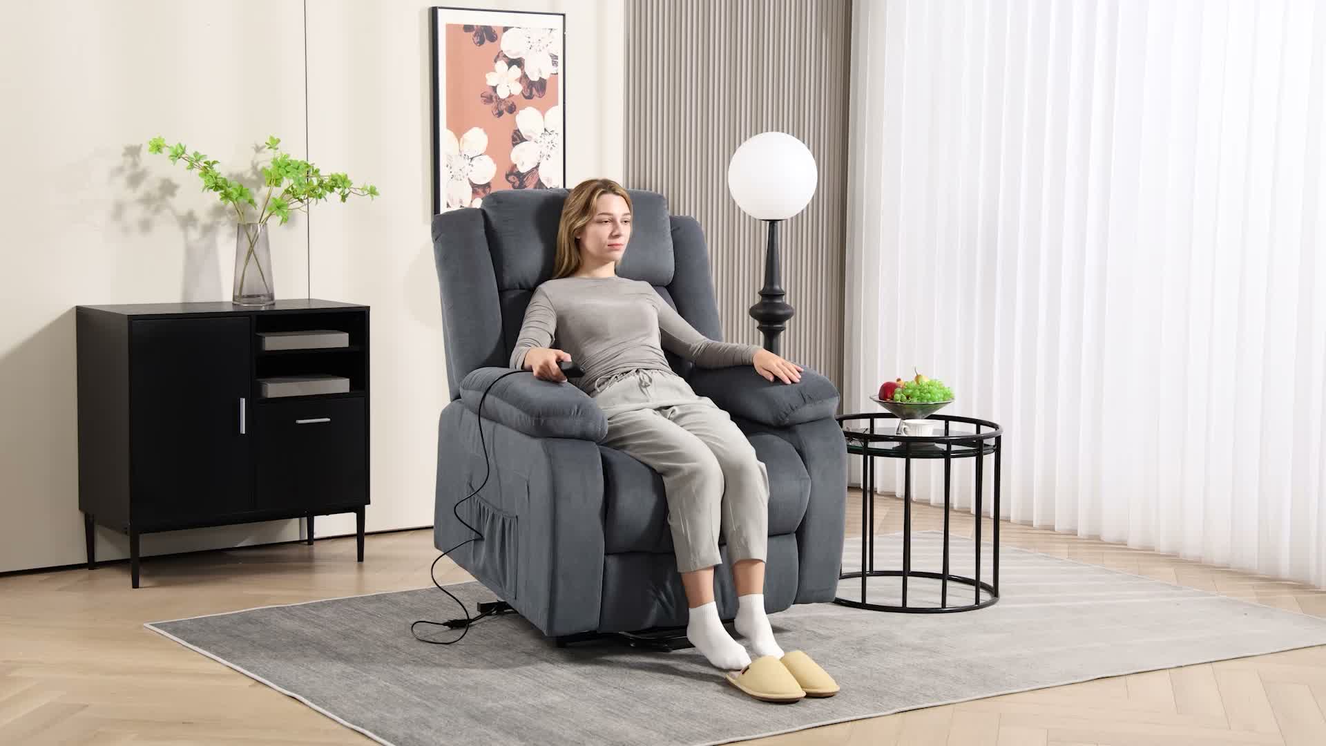 HOMCOM Fernsehsessel mit Aufstehhilfe TV-Sessel mit Produktbild-Vorschau 7