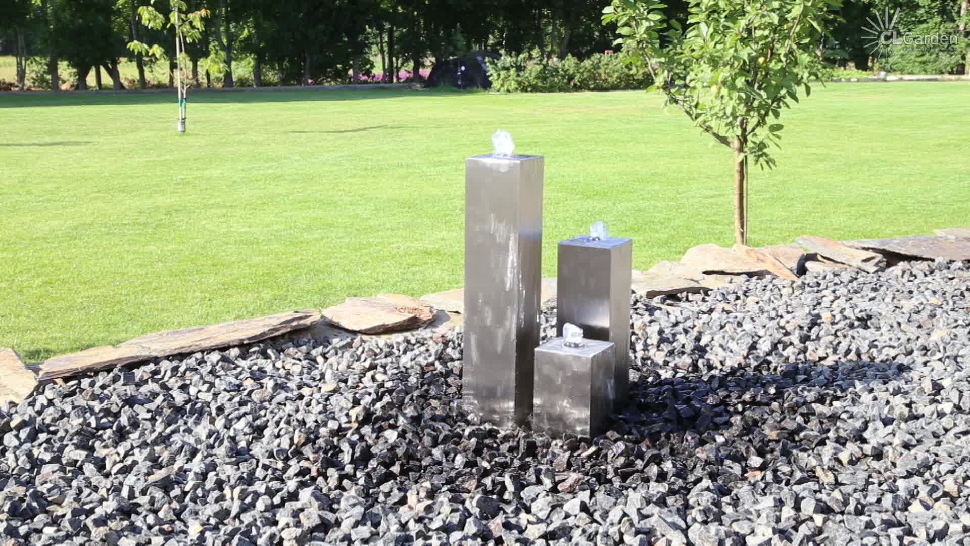 CLGarden Edelstahl Springbrunnen ESB8 Design Säulenbrunnen Produktbild-Vorschau 7