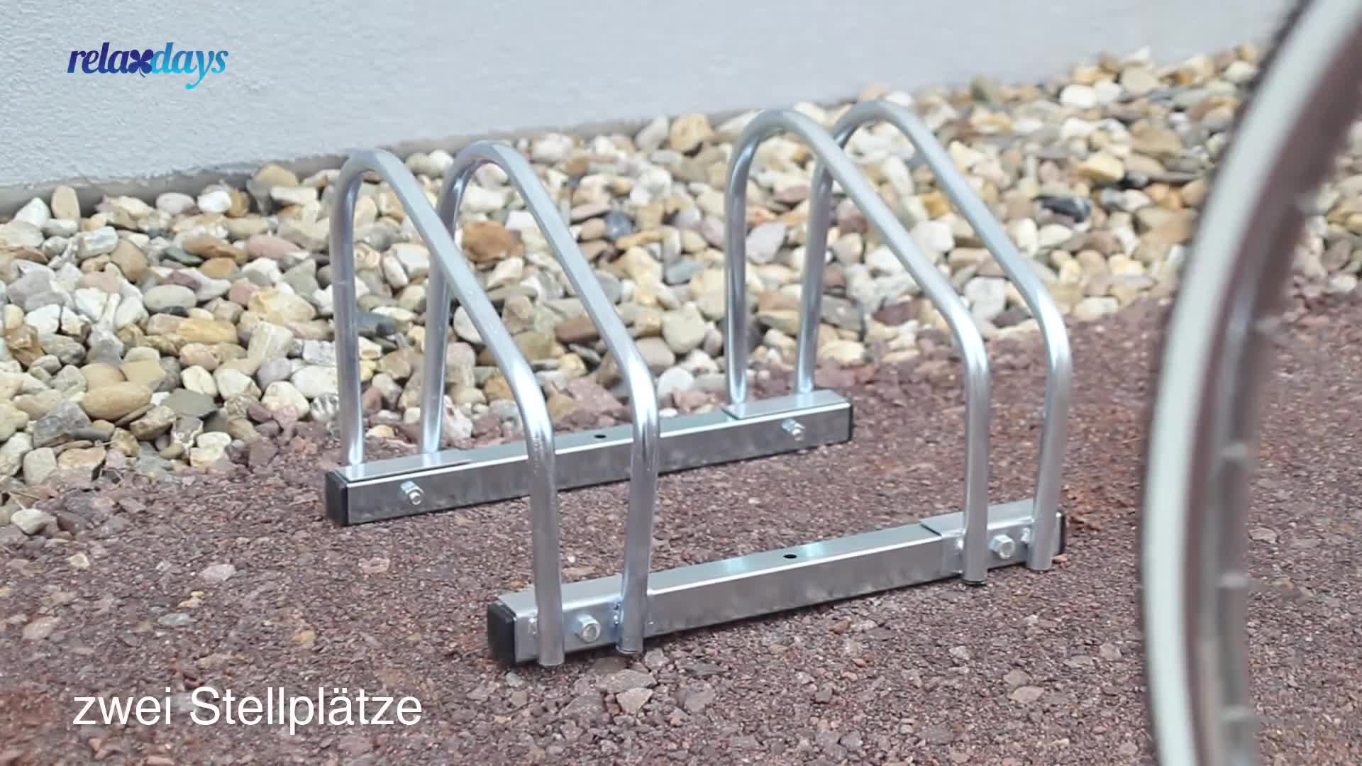 Relaxdays Fahrradständer, Boden/Wandmontage, für 2 Produktbild-Vorschau 7