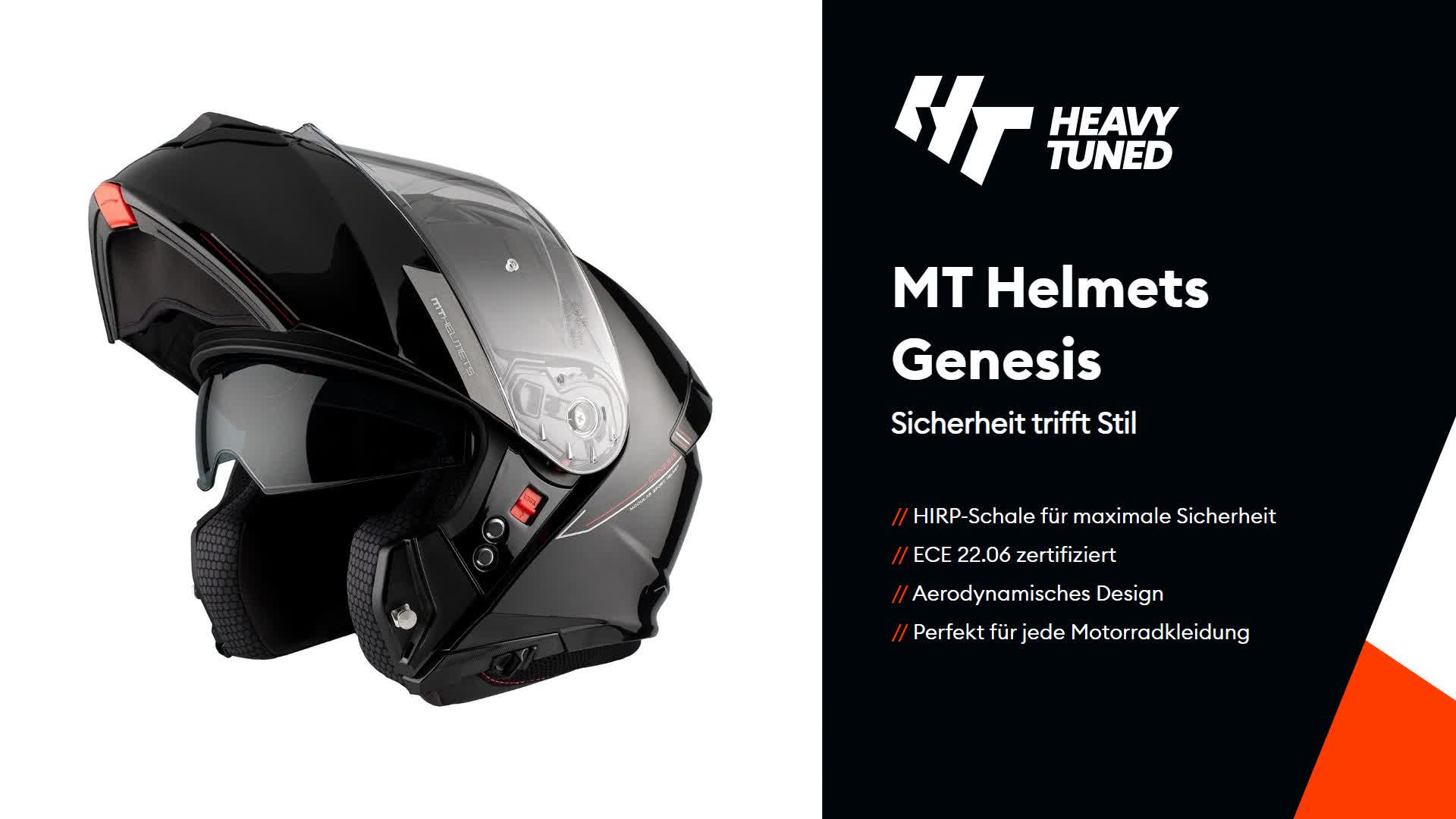 Modular Helm MT Helmets Genesis SV Solid A1 Schwarz Produktbild-Vorschau 7