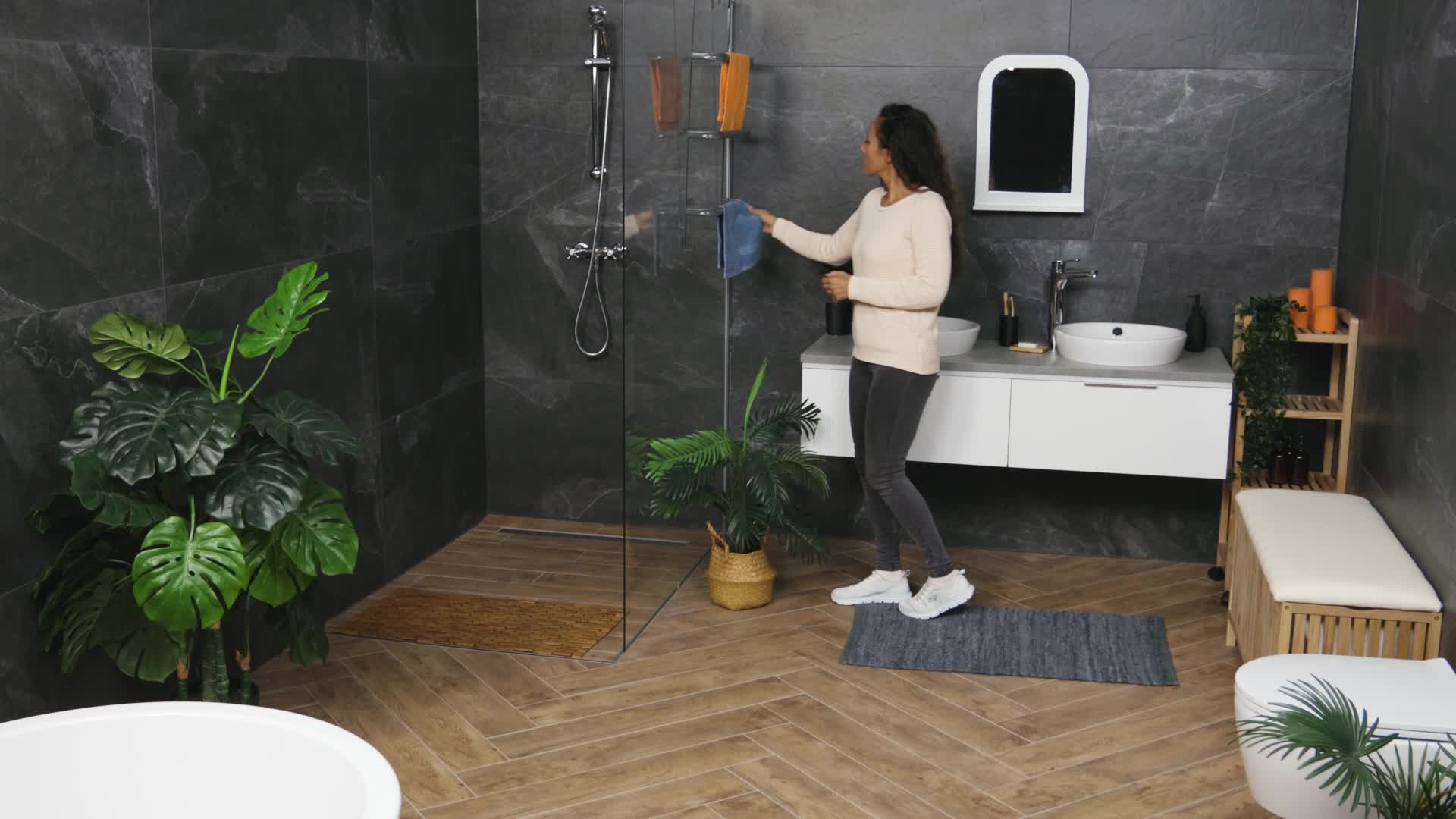 Relaxdays Wäschetruhe mit Sitz, Badhocker mit Stauraum, 100 Produktbild-Vorschau 7
