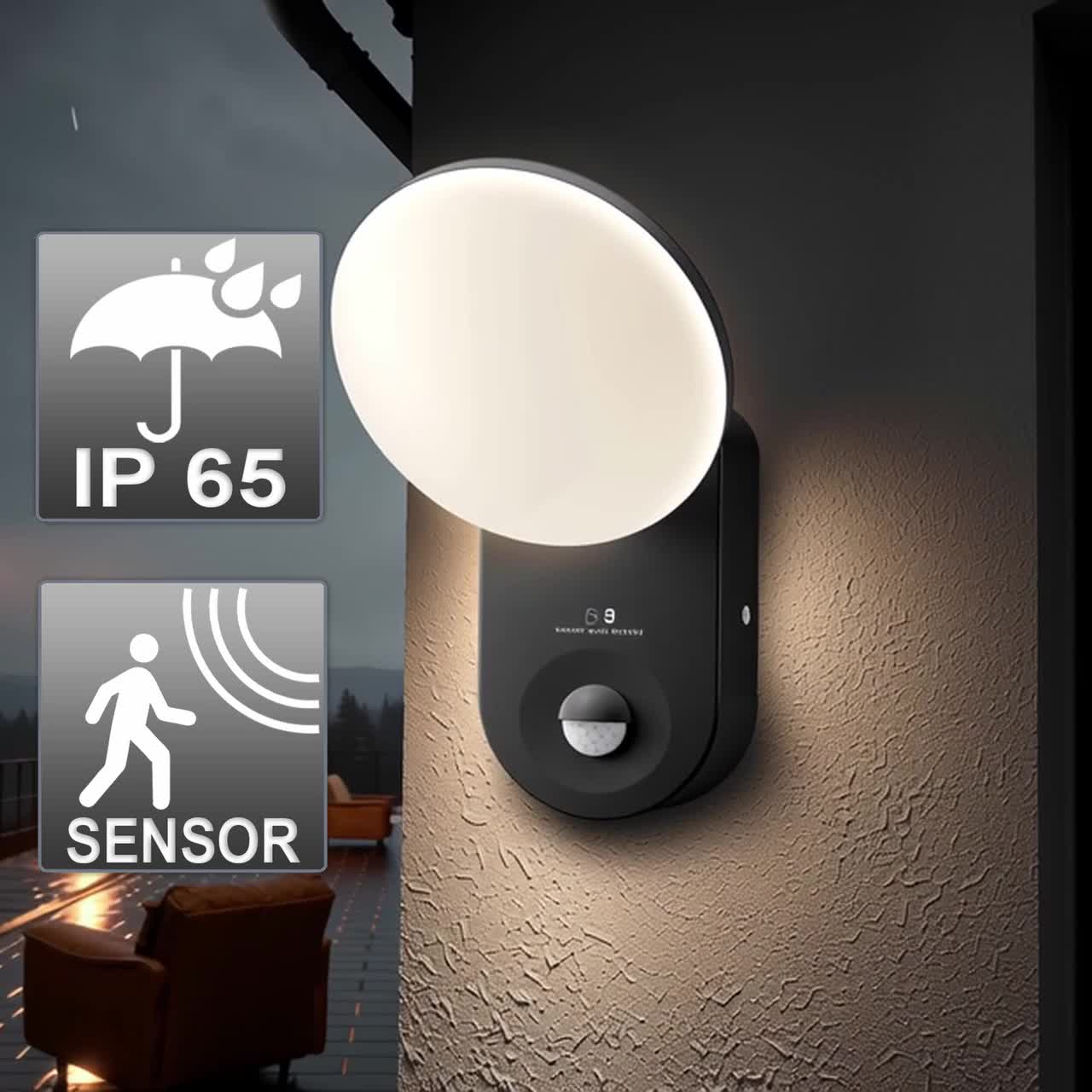 LED Wandlampe mit PIR Bewegungssensor Dämmerungssensor Produktbild-Vorschau 7
