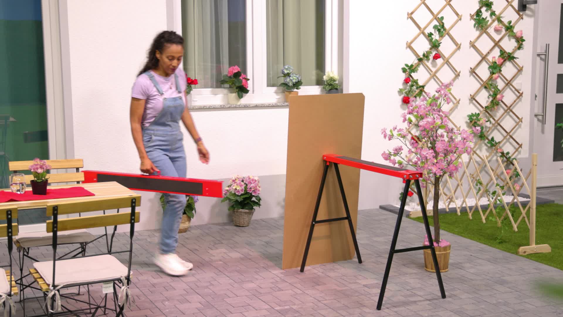 Relaxdays Arbeitsbock, 2er Set, klappbar, 100 kg, HxBxT: 78 Produktbild-Vorschau 7