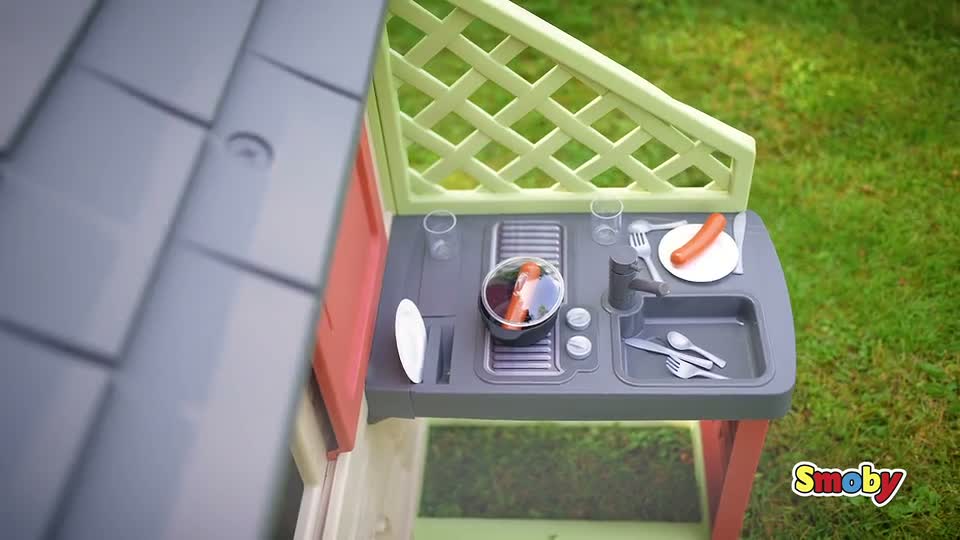 Smoby Life Spielhaus Natur mit Küche Produktbild-Vorschau 7