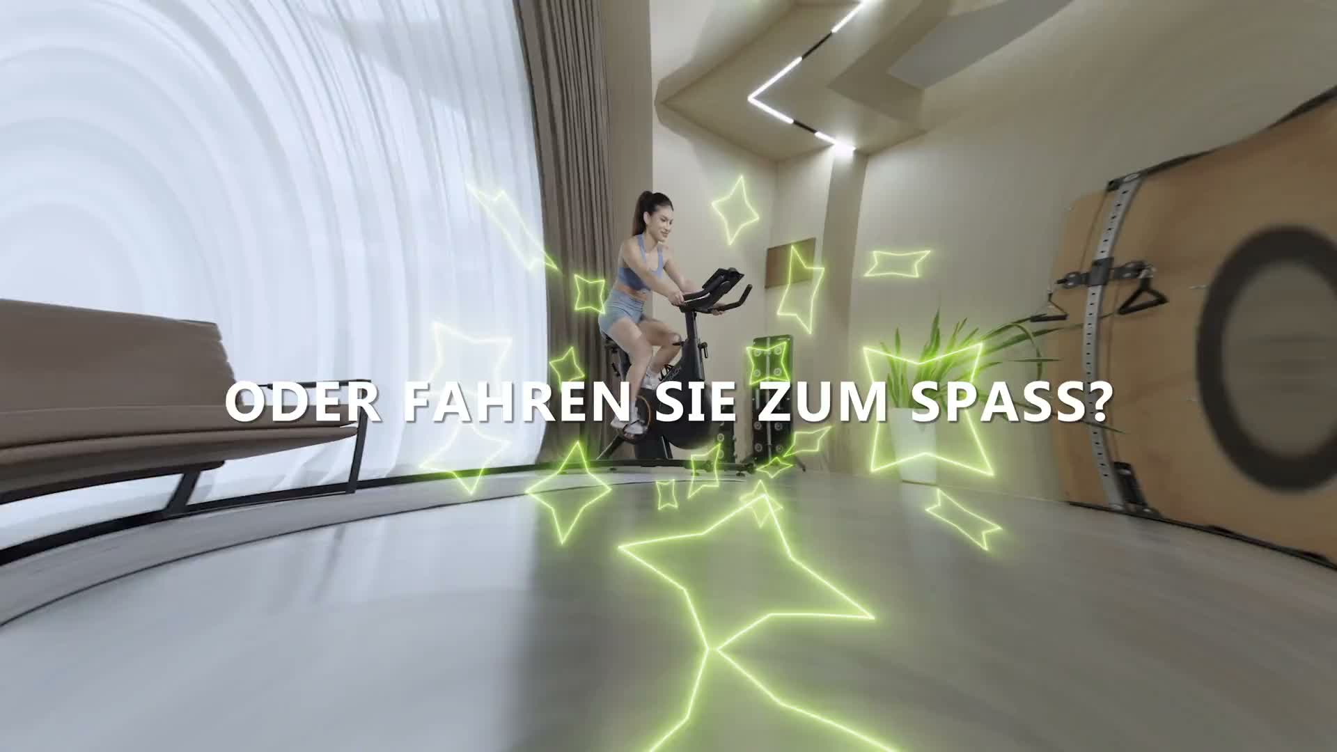 Heimtrainer Fahrrad, magnetisches Fitnessbike mit APP für Produktbild-Vorschau 7