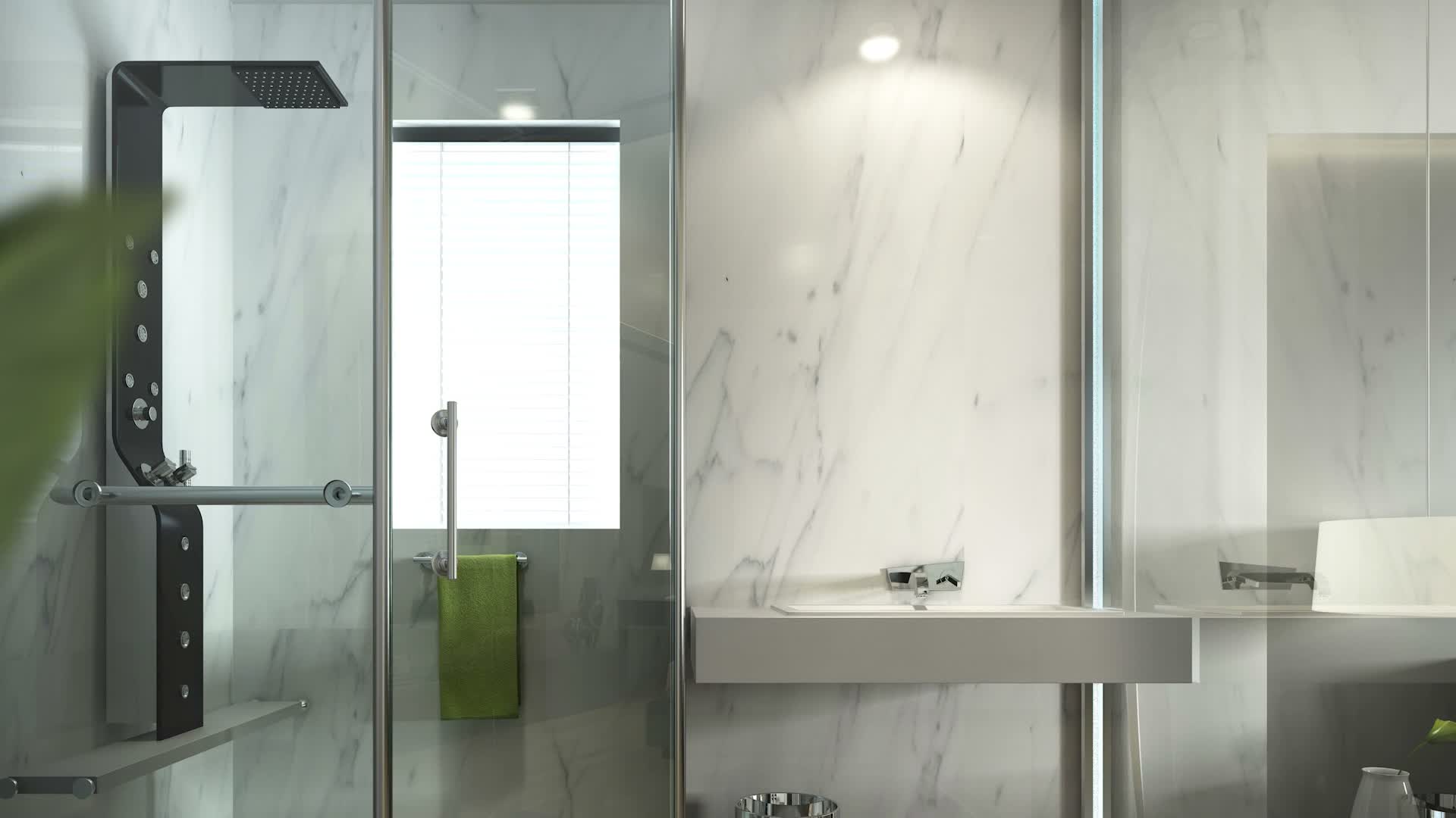 Relaxdays Wandspiegel Bambus, Ablage, Spiegel rechteckig, Produktbild-Vorschau 7