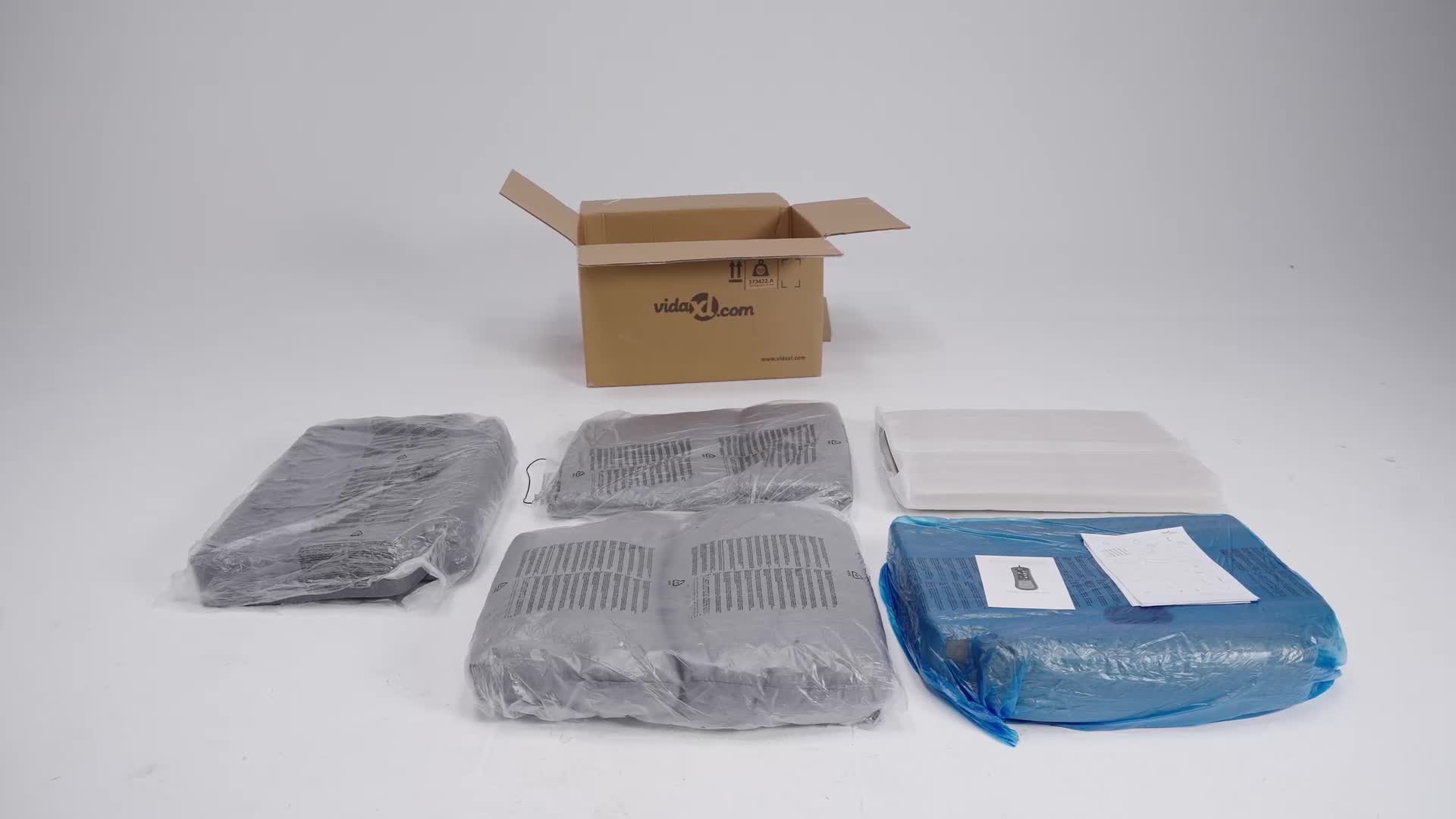 VidaXL 373423, Tkanina, Szary, Pianka, 110 kg, 750 mm, 990 Podgląd zdjęcia produktu 7