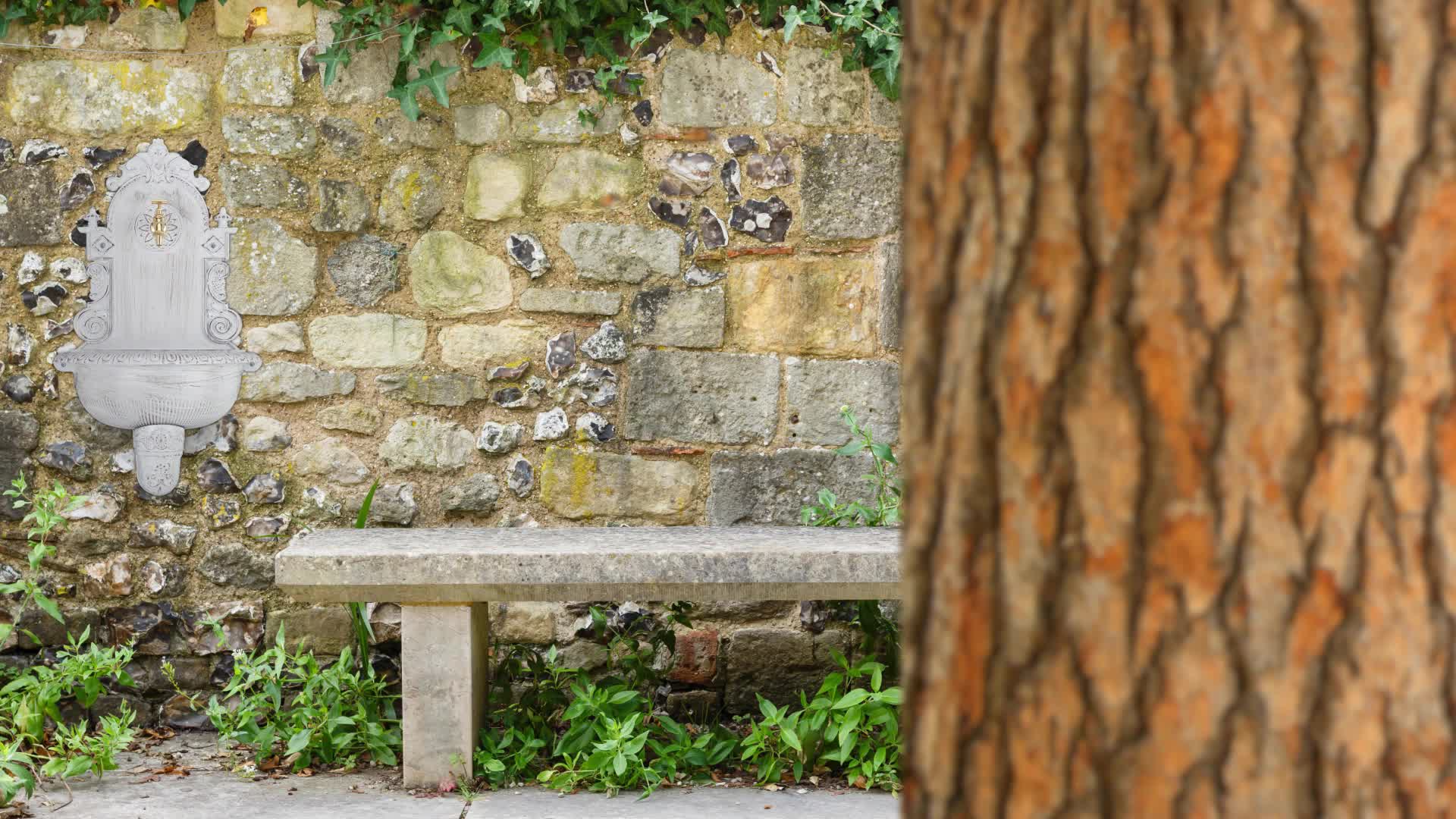 Relaxdays XL Wandbrunnen antik, mit Wasserhahn, Produktbild-Vorschau 7