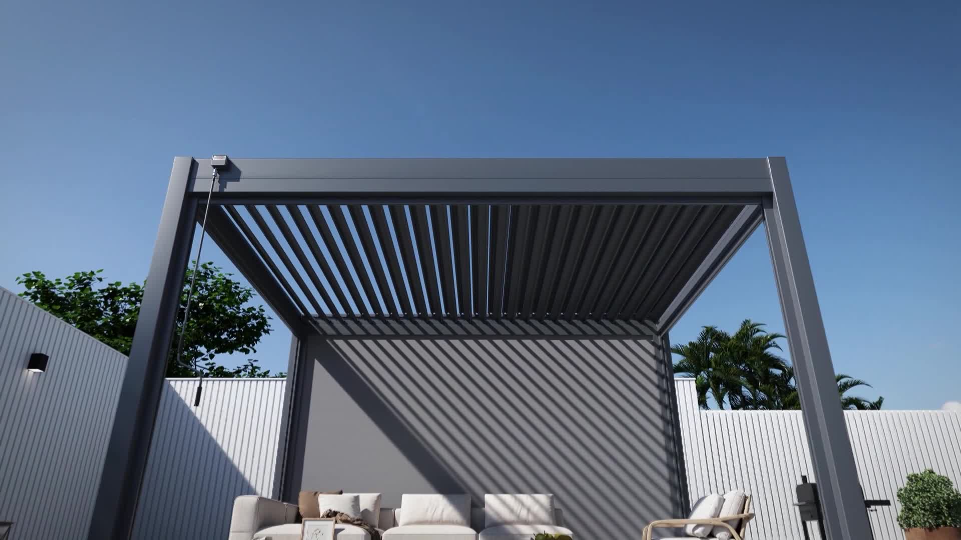 Rockford Pergola Aluminium 3 x 3 m mit verstellbarem Produktbild-Vorschau 7