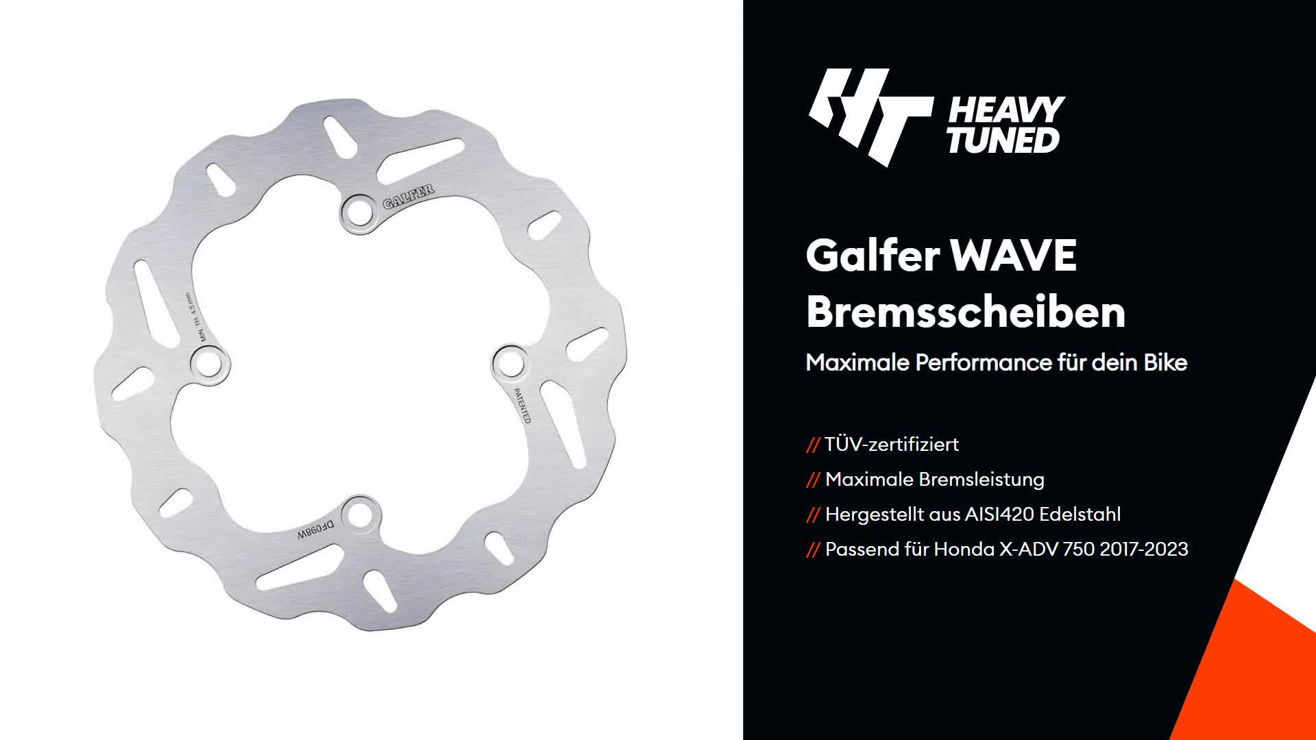 Bremsscheibe Galfer DF098W WAVE® starr hinten 240x5mm für Produktbild-Vorschau 4