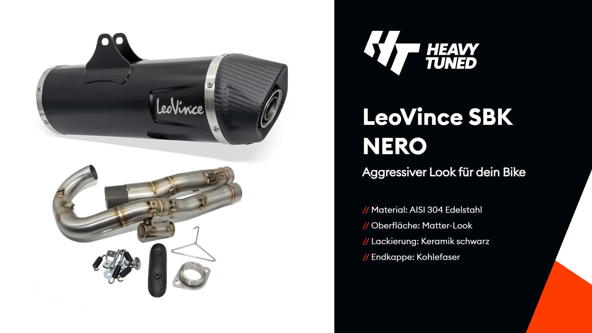 LeoVince 14075K Auspuff schwarz full system Produktbild-Vorschau 7