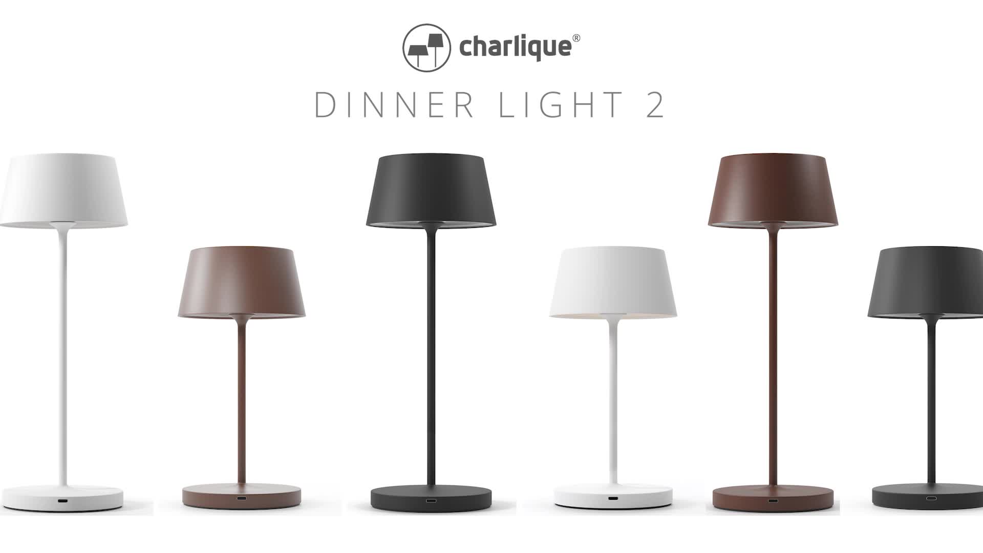 charlique® LED Akku Tischlampe (weiß) - Dinner Light 24 cm Produktbild-Vorschau 7