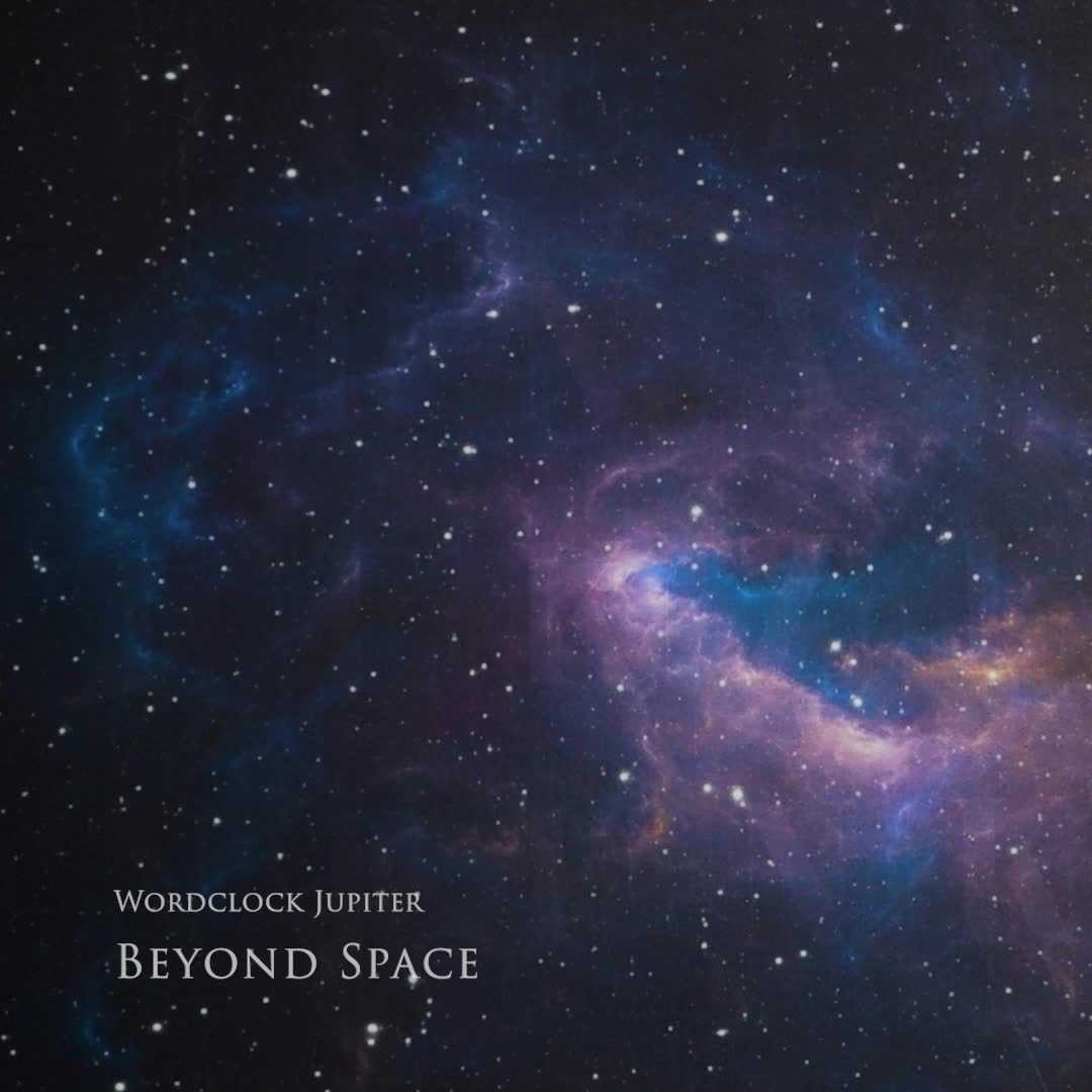 WordClock Jupiter Beyond Space - elegante Wortuhr in Produktbild-Vorschau 7
