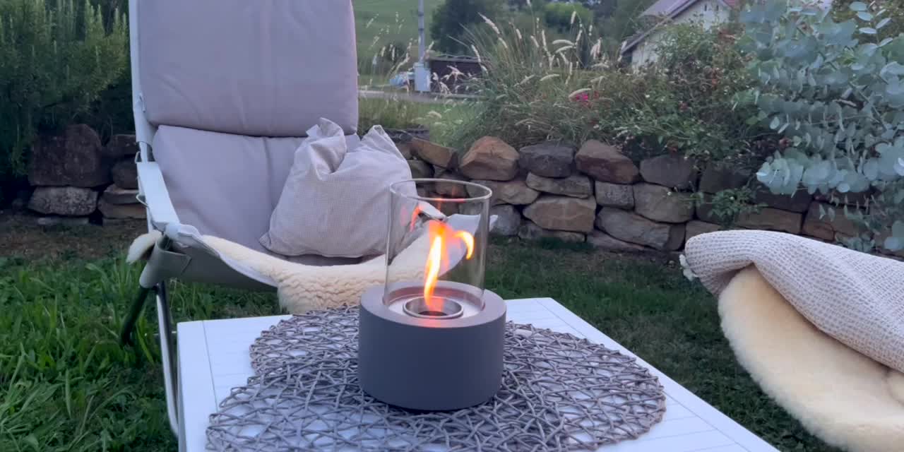 Firell® Tischkamin VERVE aus massivem Beton – Bioethanol Produktbild-Vorschau 7