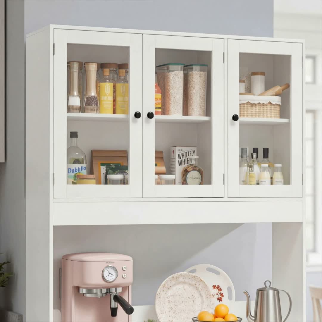 Bealife AP05 Sideboard mit Glastüren | 100x38x180 cm | Für Produktbild-Vorschau 7