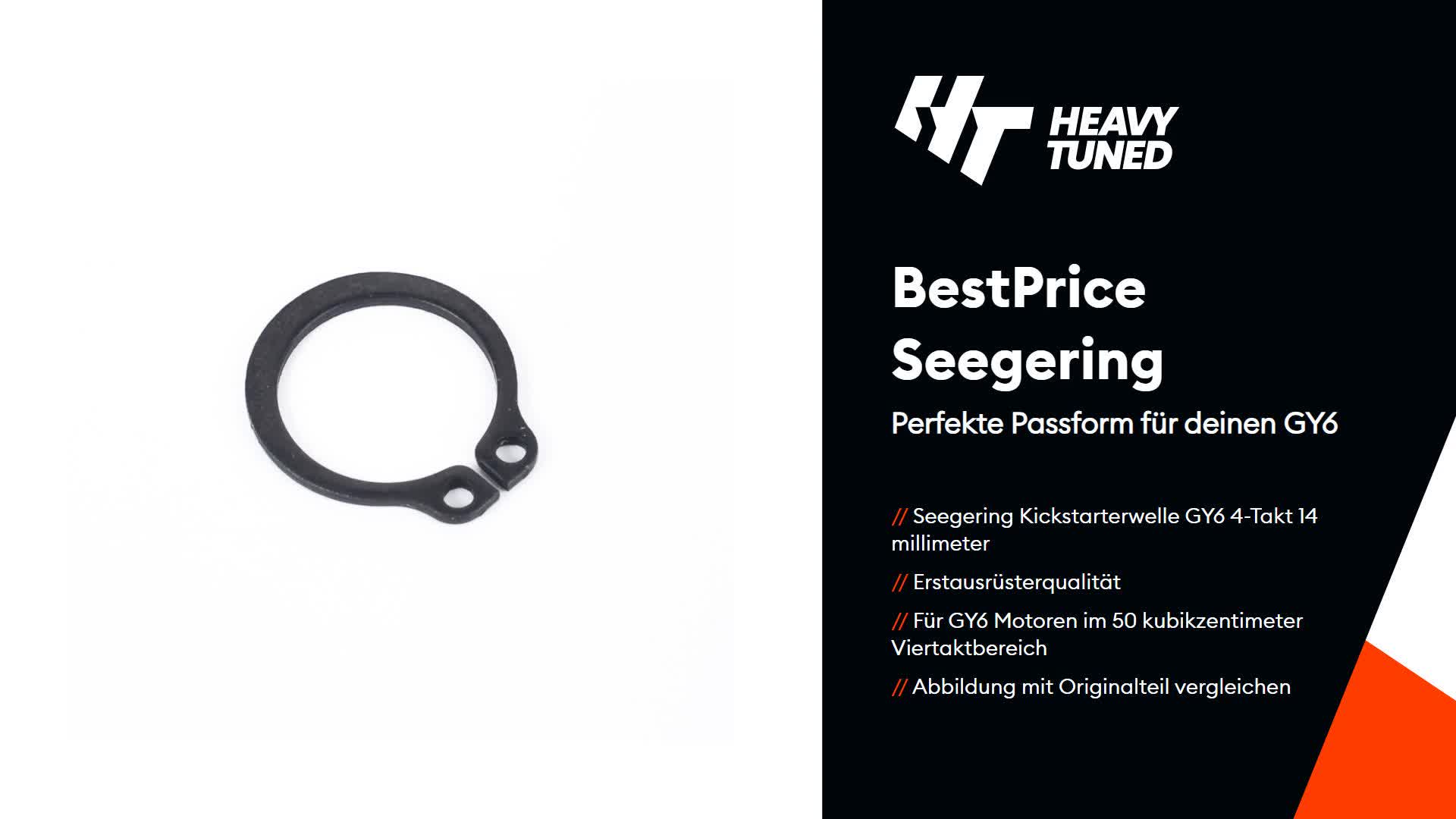 BestPrice Seegering Kickstarterwelle GY6 4-Takt 14 mm Produktbild-Vorschau 6