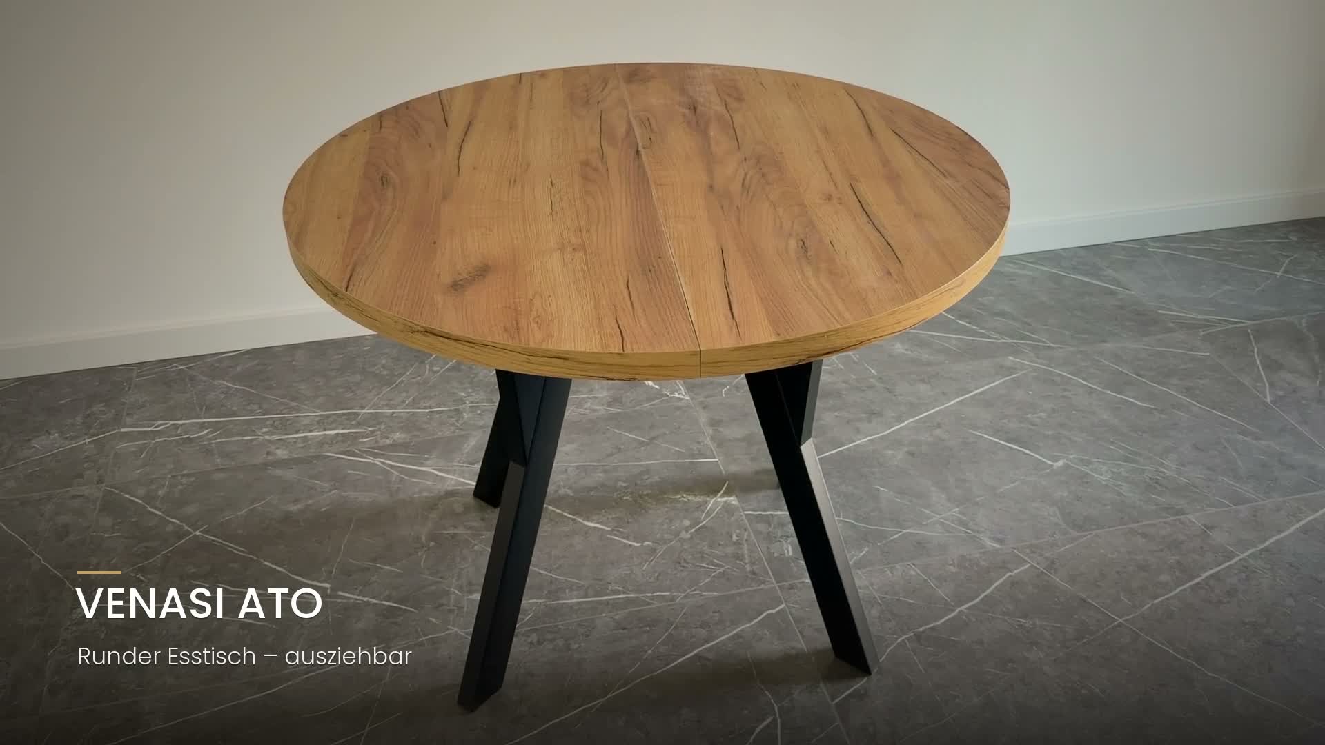 VENASI Esstisch ausziehbar rund 100-200 cm ATO Craft, Produktbild-Vorschau 6