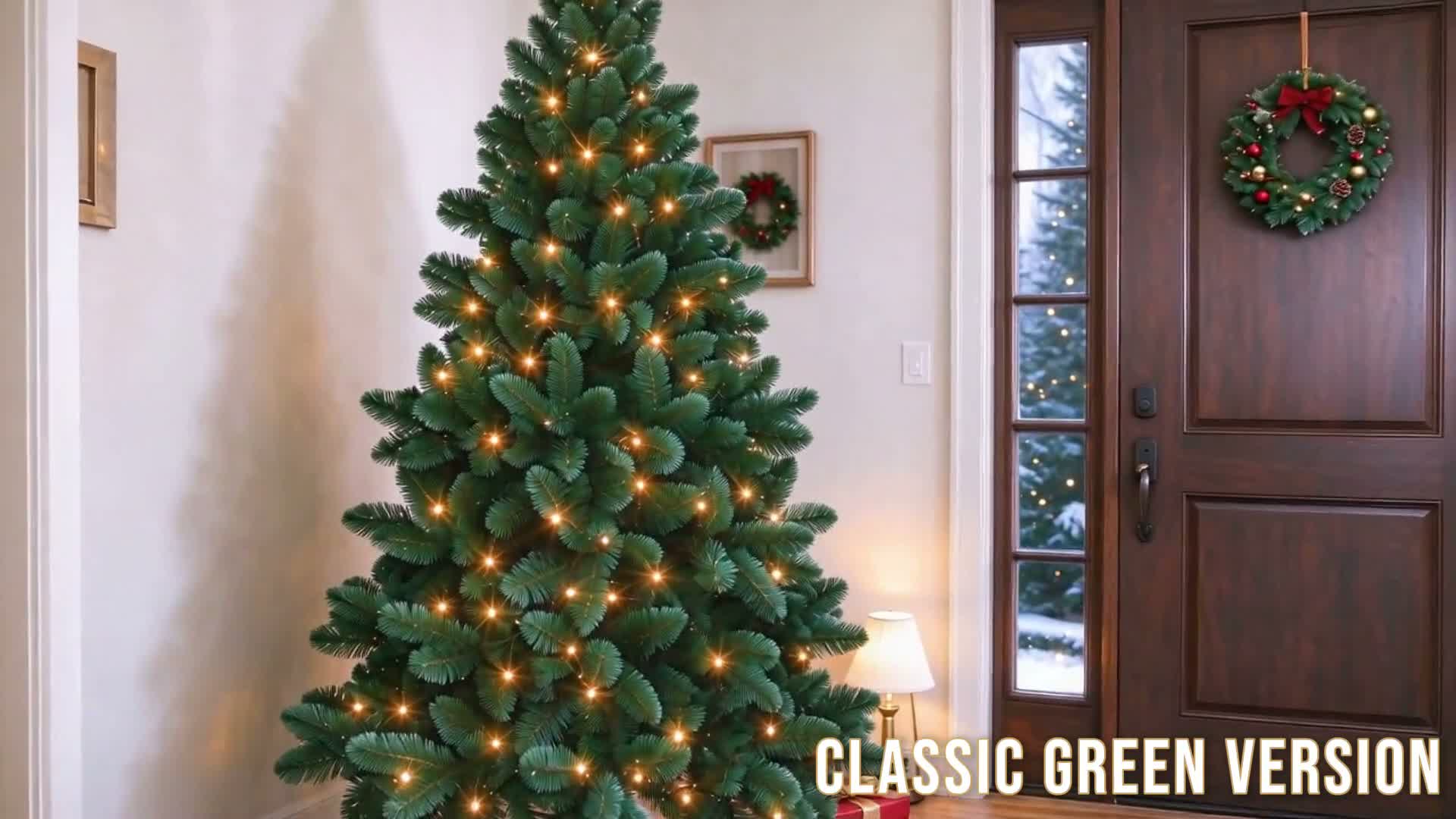 XMTECH 210cm PVC Künstlicher Weihnachtsbaum mit Warm Produktbild-Vorschau 7