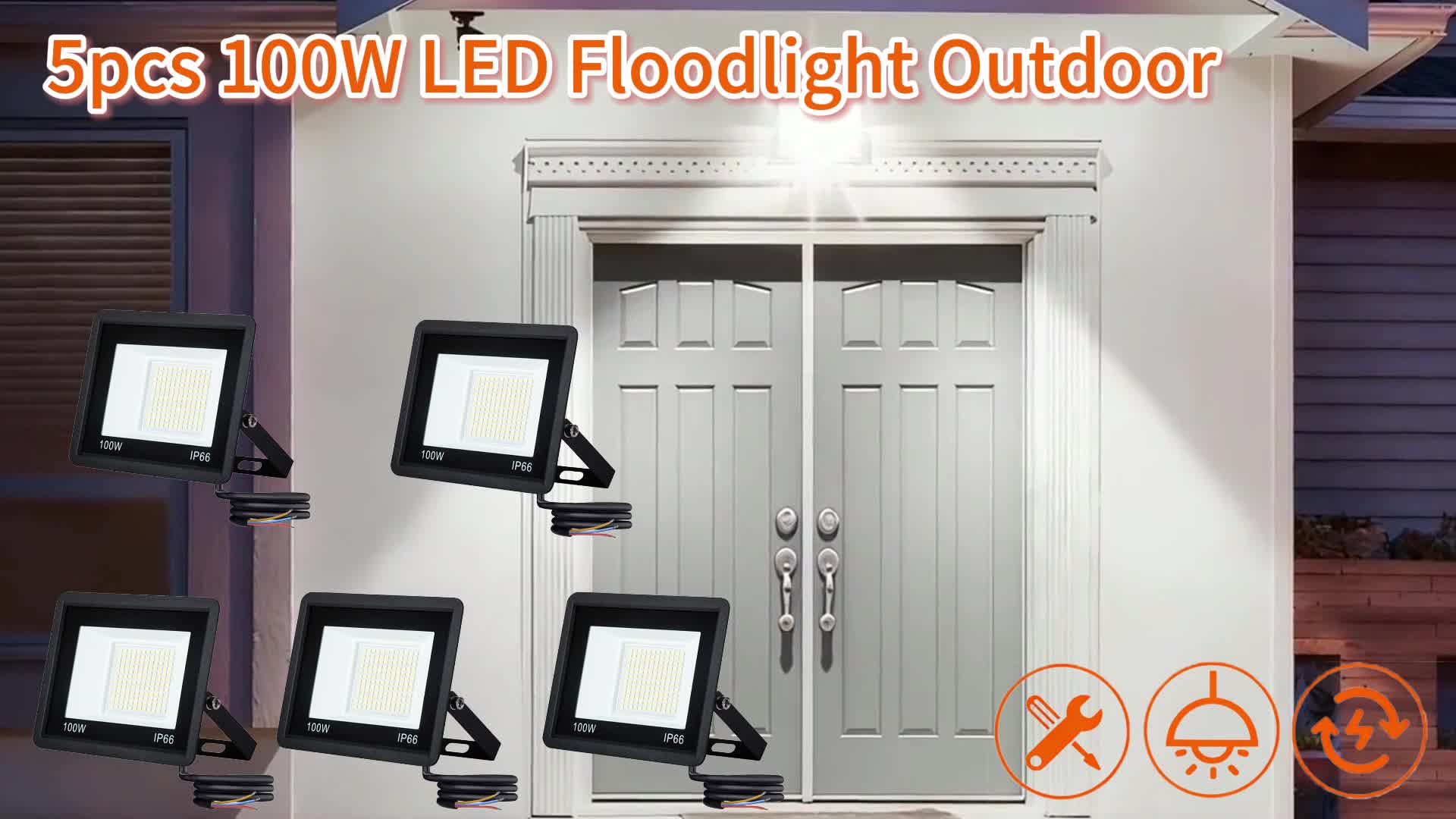 XINZI 5*100W LED-Strahler (Scheinwerfer) Kaltlicht - Produktbild-Vorschau 7