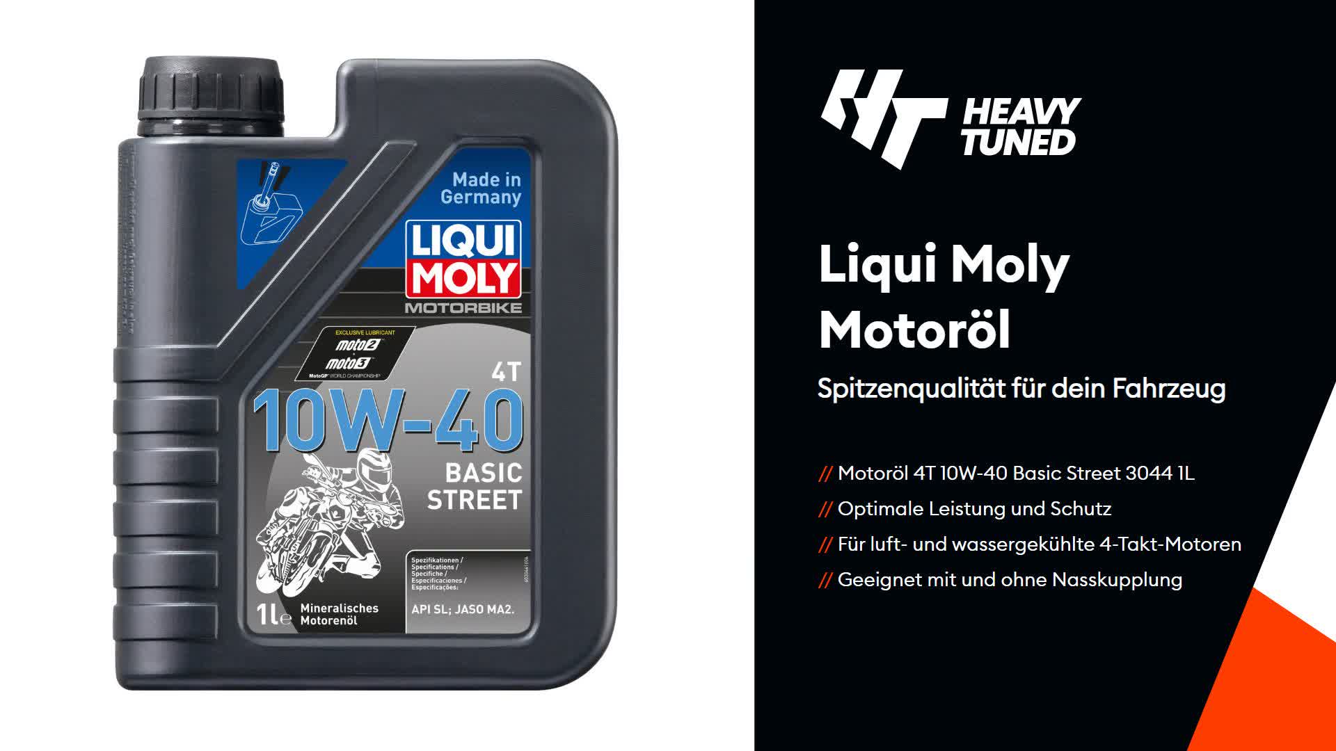 Liqui Moly Motorbike 4T Basic Street 10W-40 1 Liter Produktbild-Vorschau 7