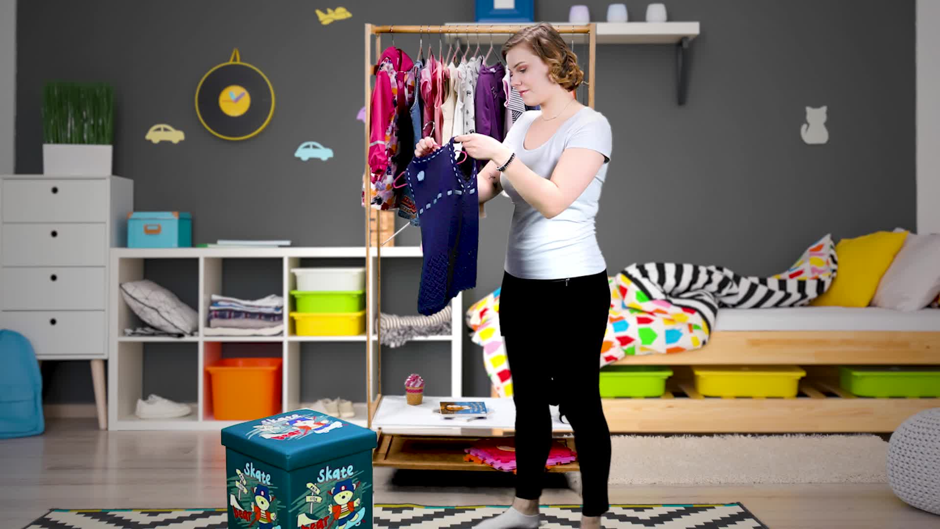 40 x Kinderkleiderbügel, platzsparende Drahtbügel Mädchen, Produktbild-Vorschau 7