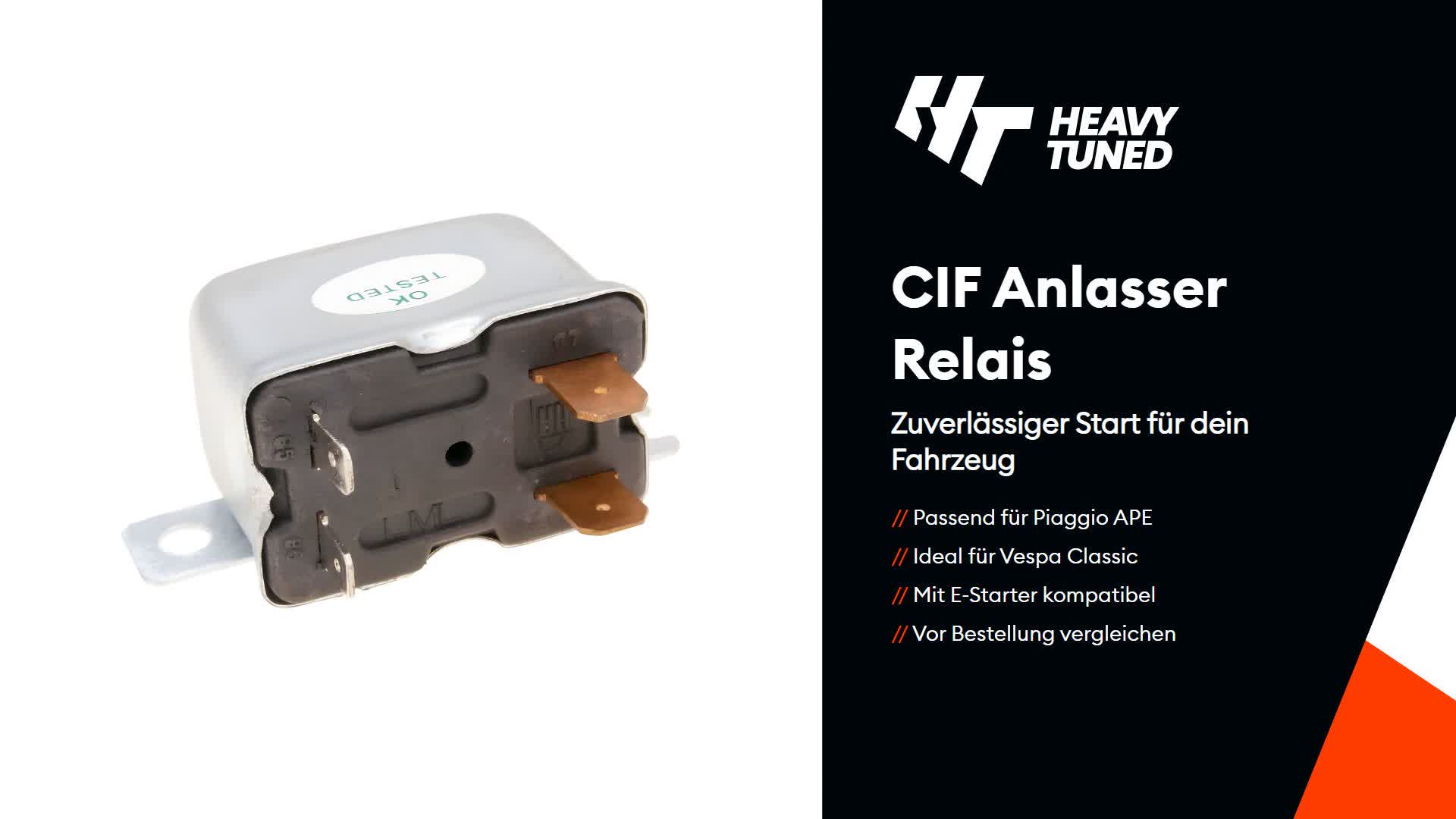 CIF Anlasser Relais 12V kompatibel mit Ape, Aprilia, Produktbild-Vorschau 3