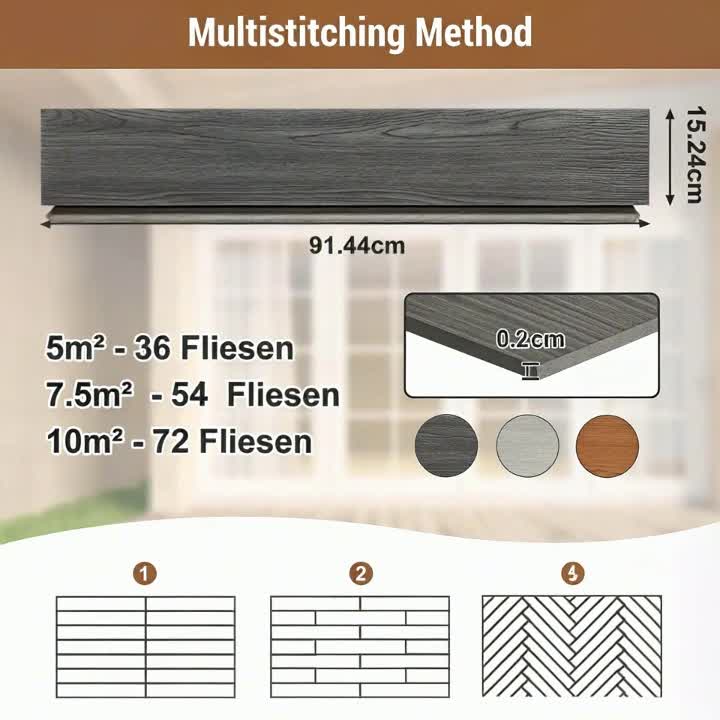 Bettizia 2,5m² Vinylboden Vinyl Laminat Selbstklebend Produktbild-Vorschau 7