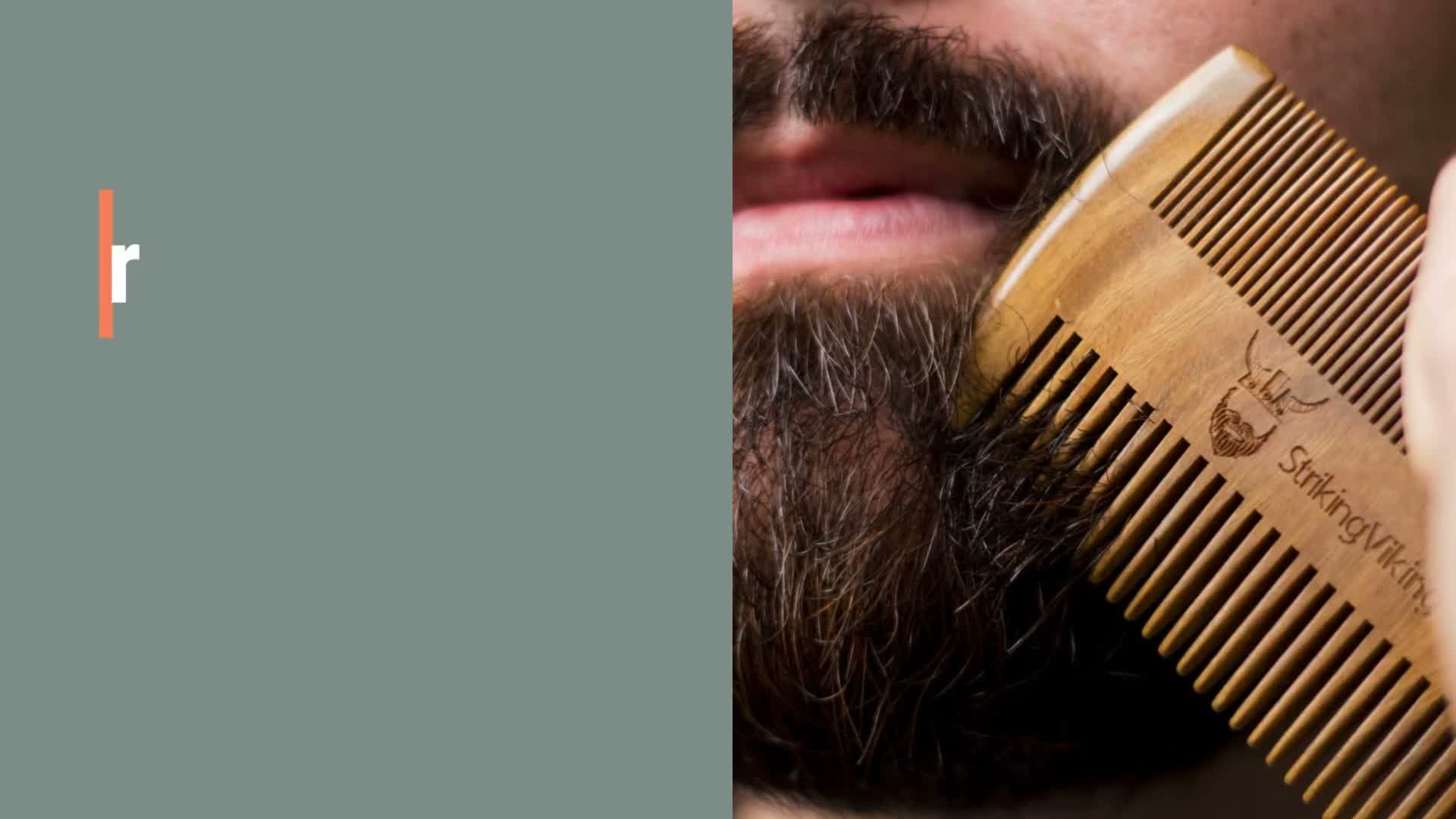 Pettine da barba in legno di sandalo - Nero Anteprima dell’immagine prodotto 7
