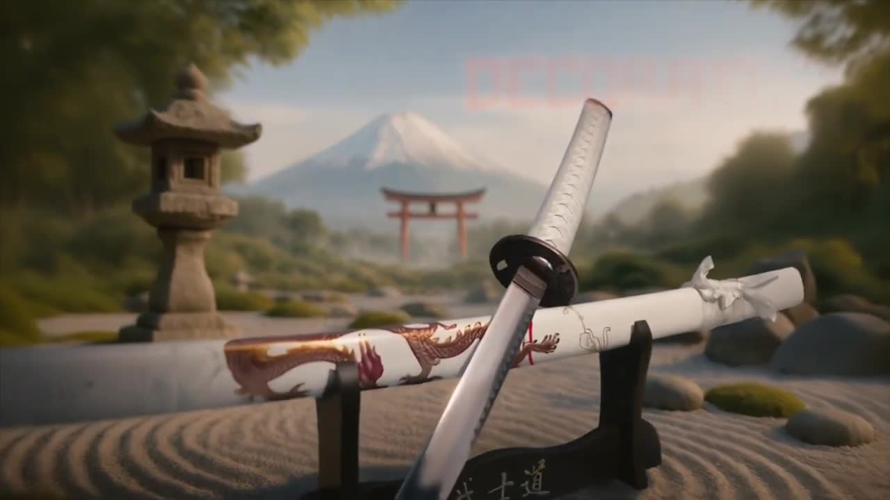 Spada giapponese Samurai Katana|Spada decorativa fatta a Anteprima dell’immagine prodotto 7