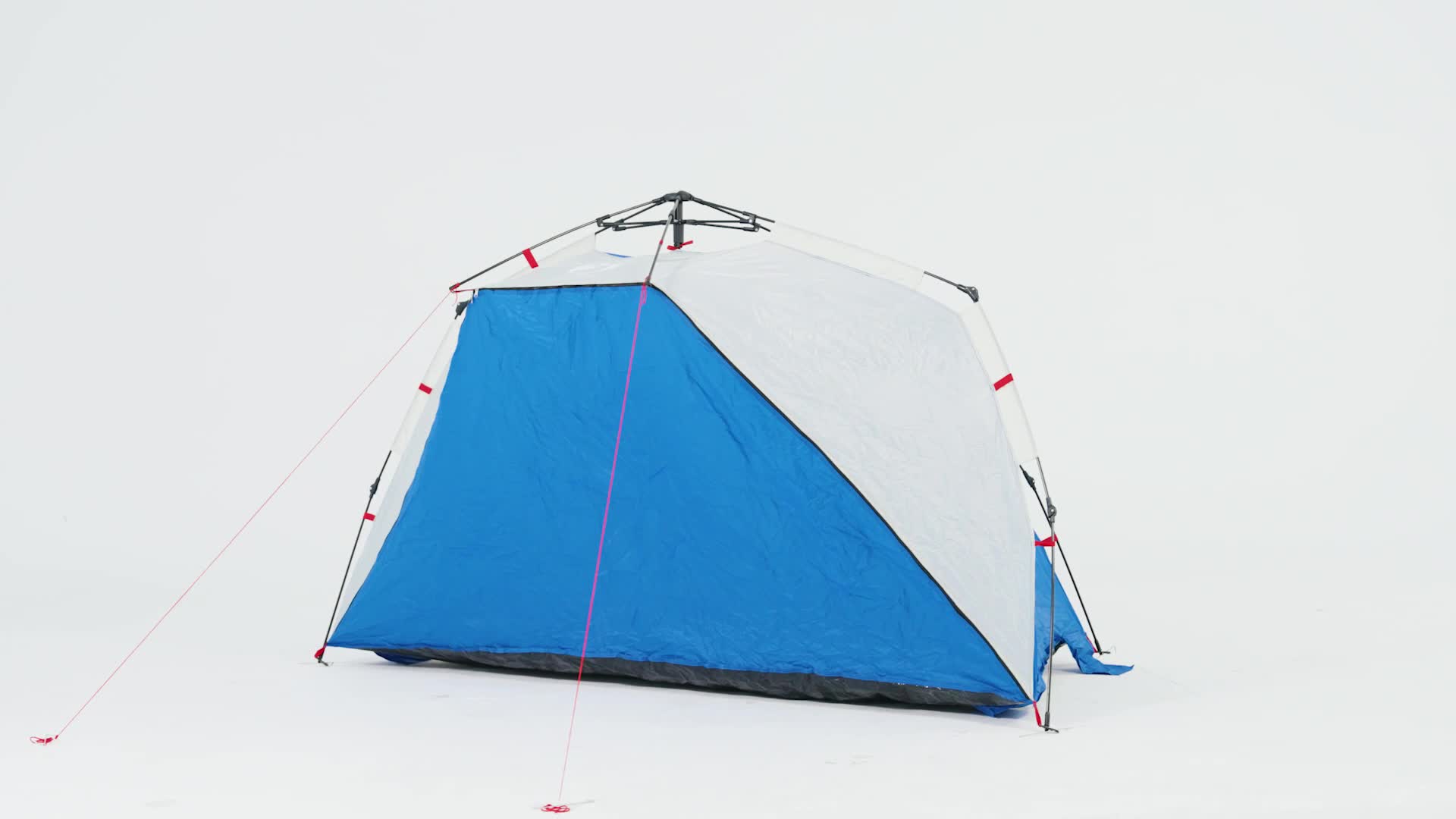 vidaXL Strandzelt 3 Personen Grau Quick Release Wasserdicht Produktbild-Vorschau 7