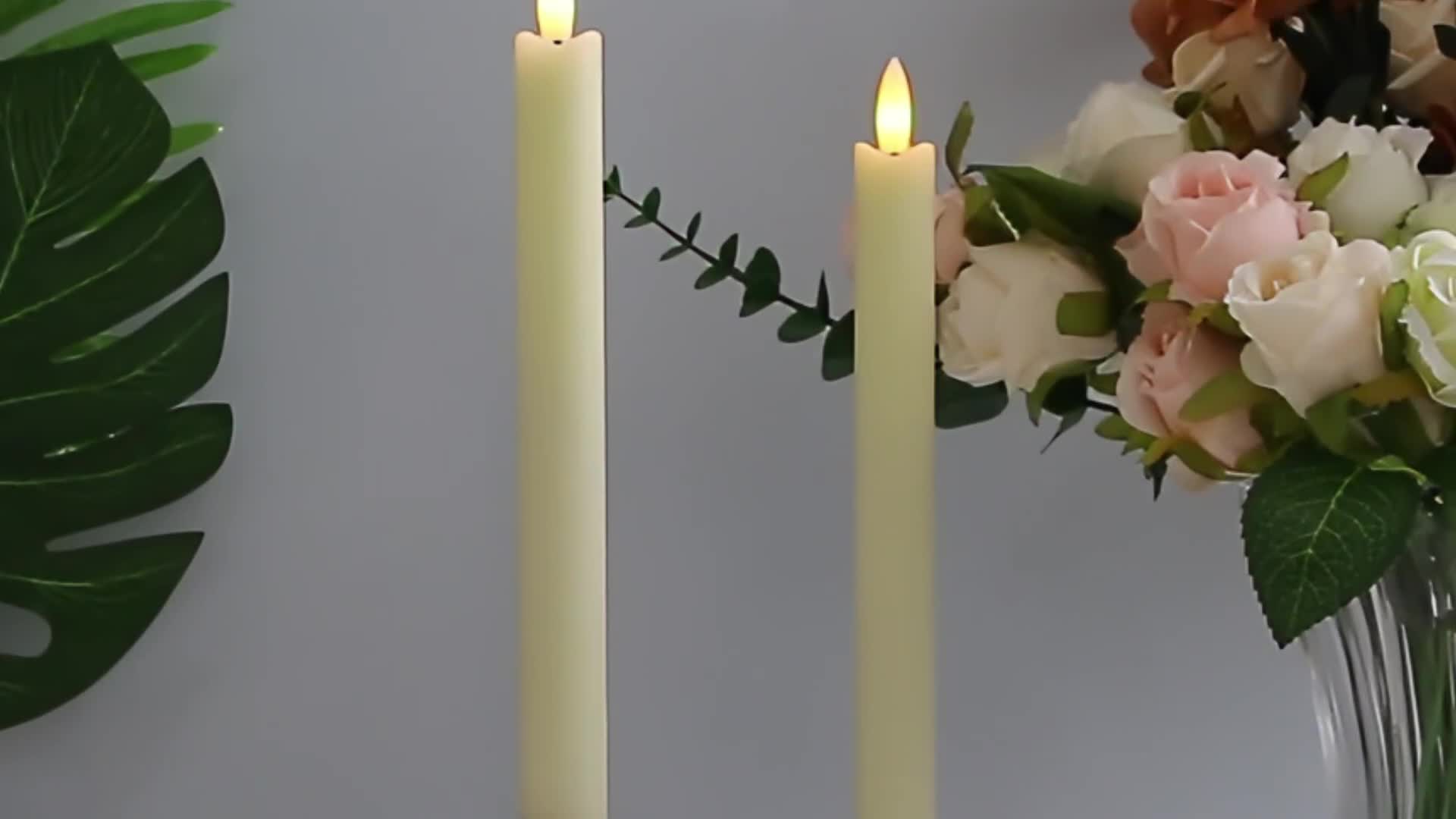 Led stabkerzen mit Fernbedienung 6 pcs Flammenlose Kerzen Produktbild-Vorschau 7