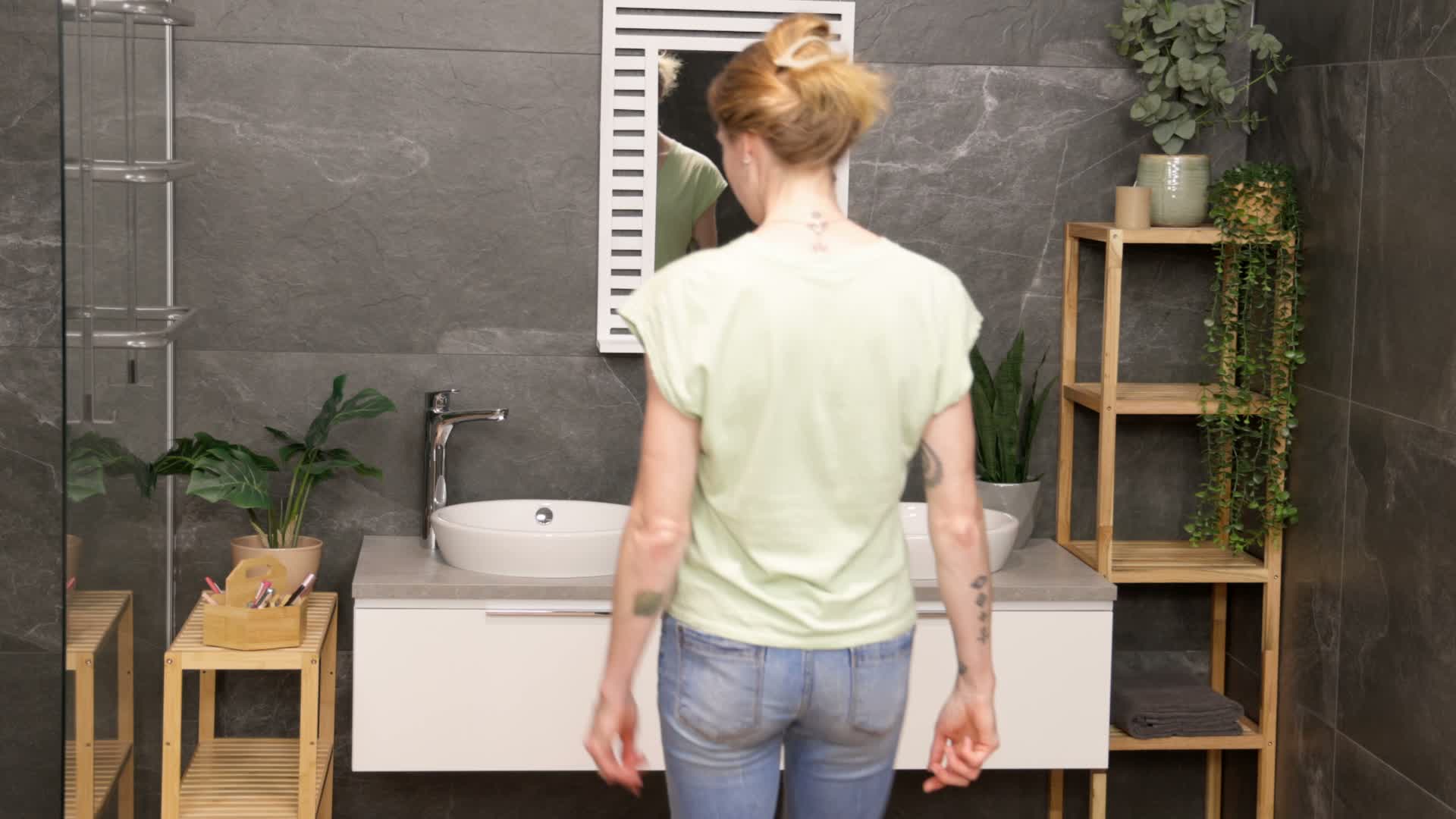 Relaxdays Stiftehalter, Bambus, drehbarer Schreibtisch Produktbild-Vorschau 7