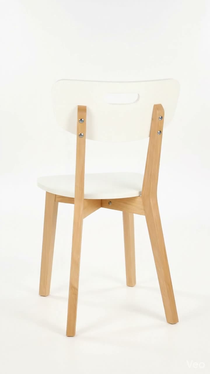 Stuhl für Esstisch - Weiß - Aus Holz - 42 x 81 x 49 cm Produktbild-Vorschau 7