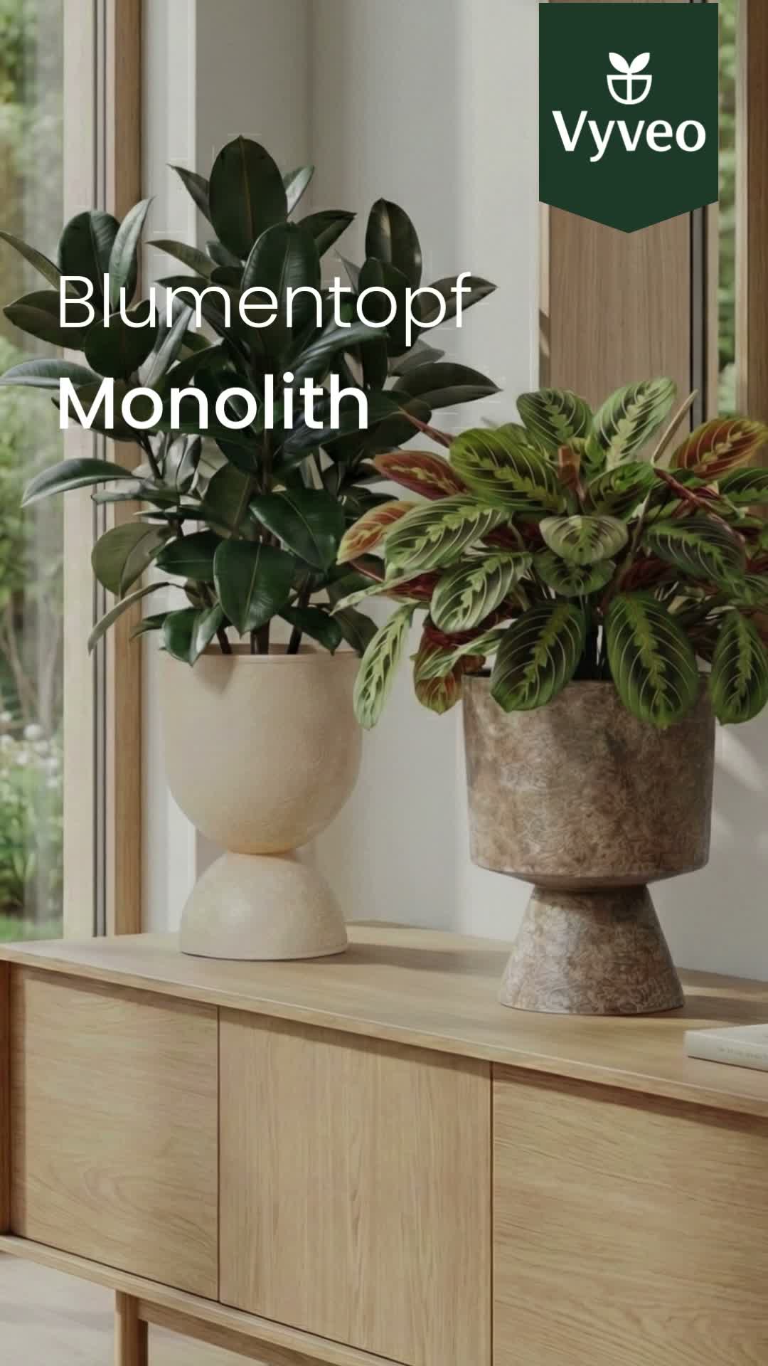 Vyveo - Blumentopf Monolith - Braun (Retro) - 33x44 Produktbild-Vorschau 7