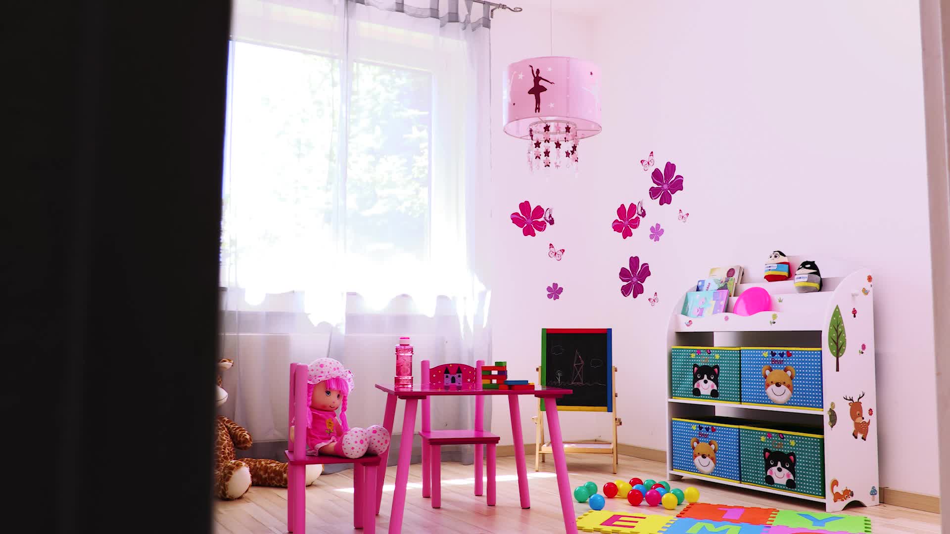 Relaxdays Hängelampe für Mädchen, Kinderlampe m. Ballerina Produktbild-Vorschau 7