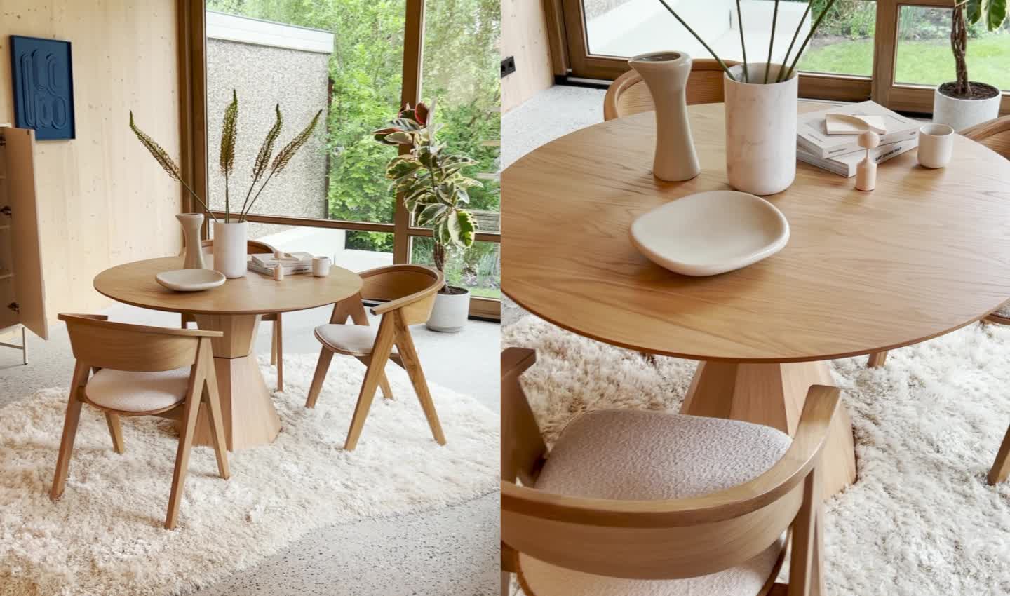 Zuiver Lotus Esstisch Akazienholz Natural Produktbild-Vorschau 7