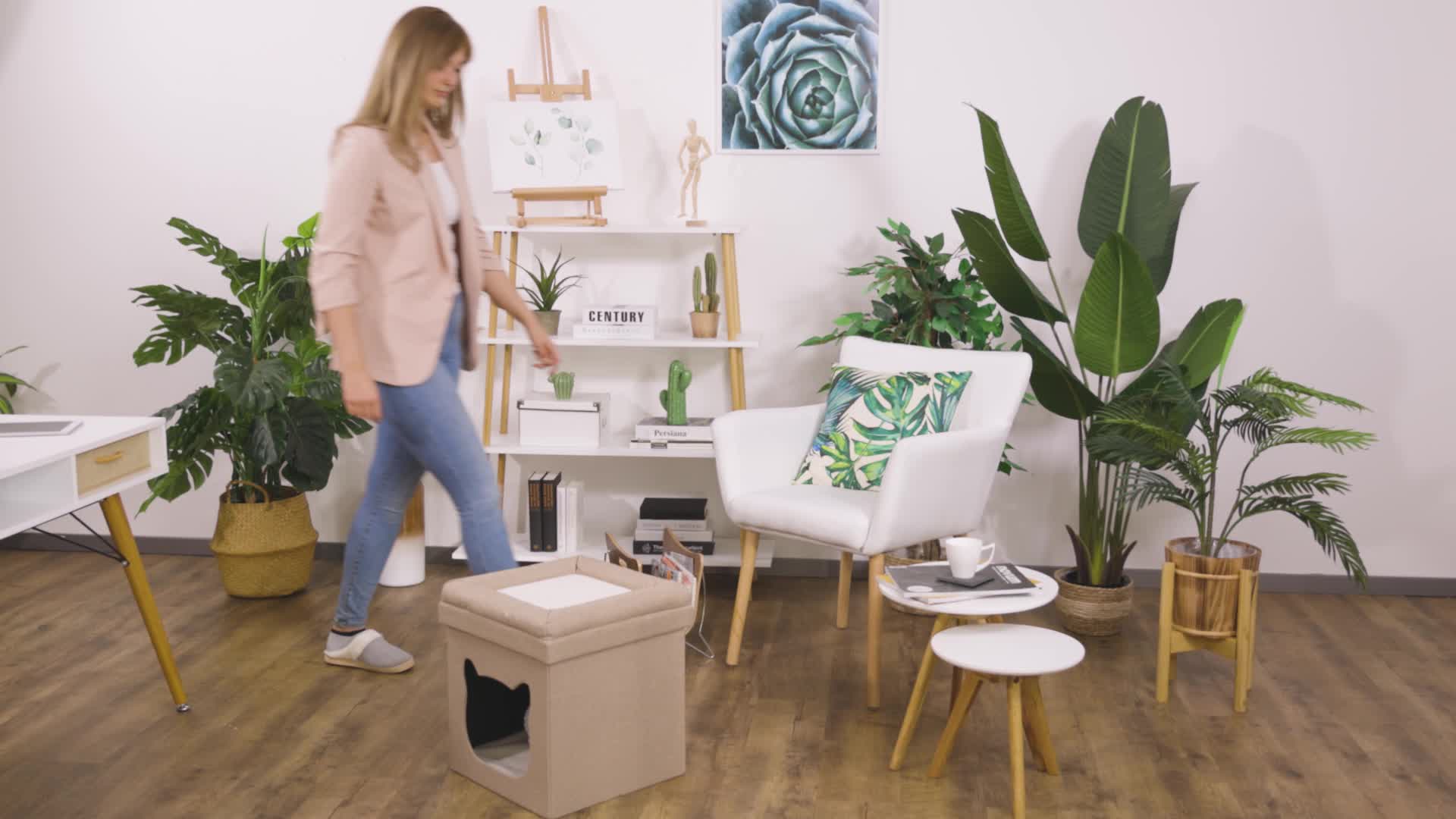 Relaxdays Katzenhöhle indoor, Schlafplatz für Samtpfoten, Produktbild-Vorschau 7