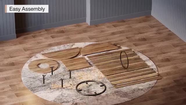 Okrągły stół barowy Tribesigns, wysokość 100 cm, drewniany Podgląd zdjęcia produktu 7