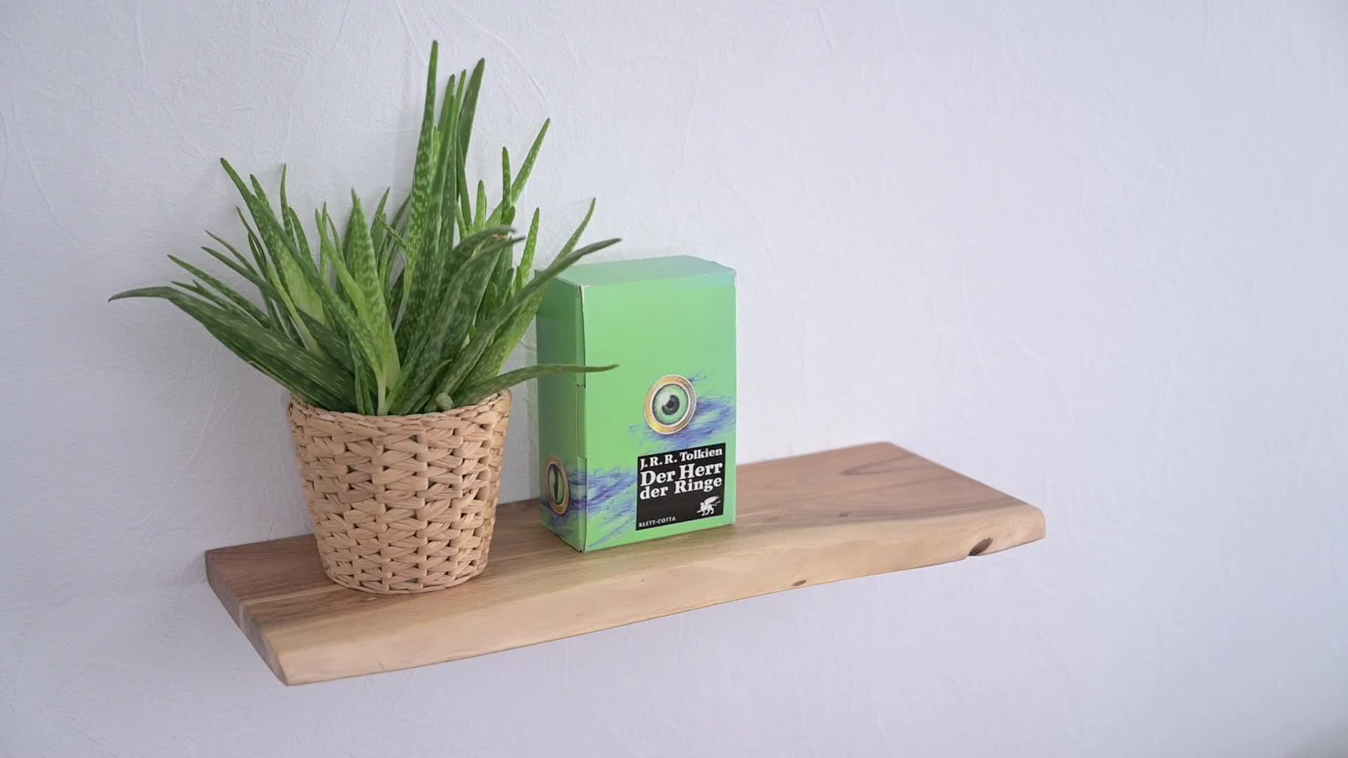 Steckboard mit Baumkante Wandregal Akazie massiv Produktbild-Vorschau 7