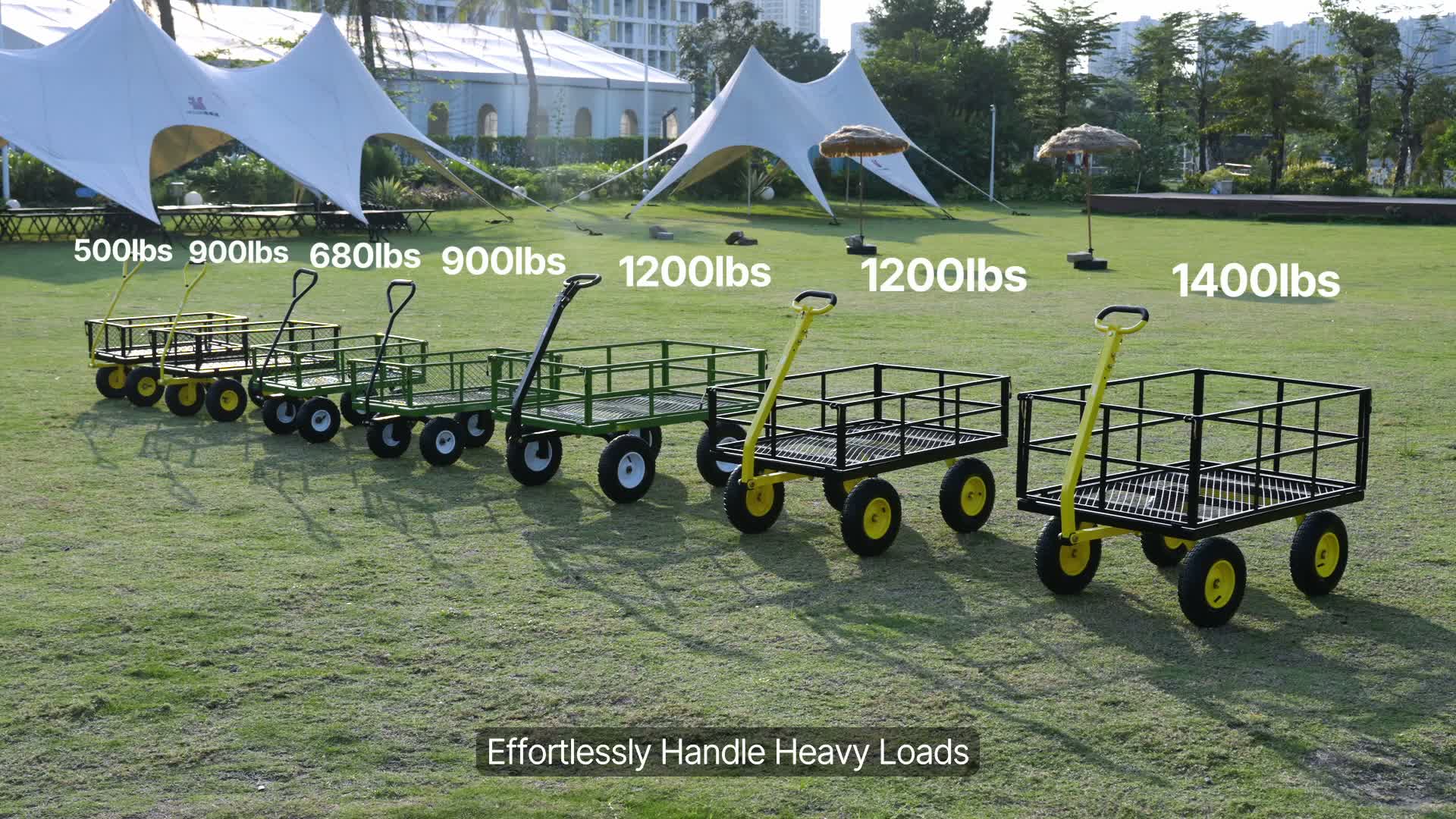 SucceBuy-Gartenkarre aus Stahl, 1200 Pfund Tragkraft, Produktbild-Vorschau 7