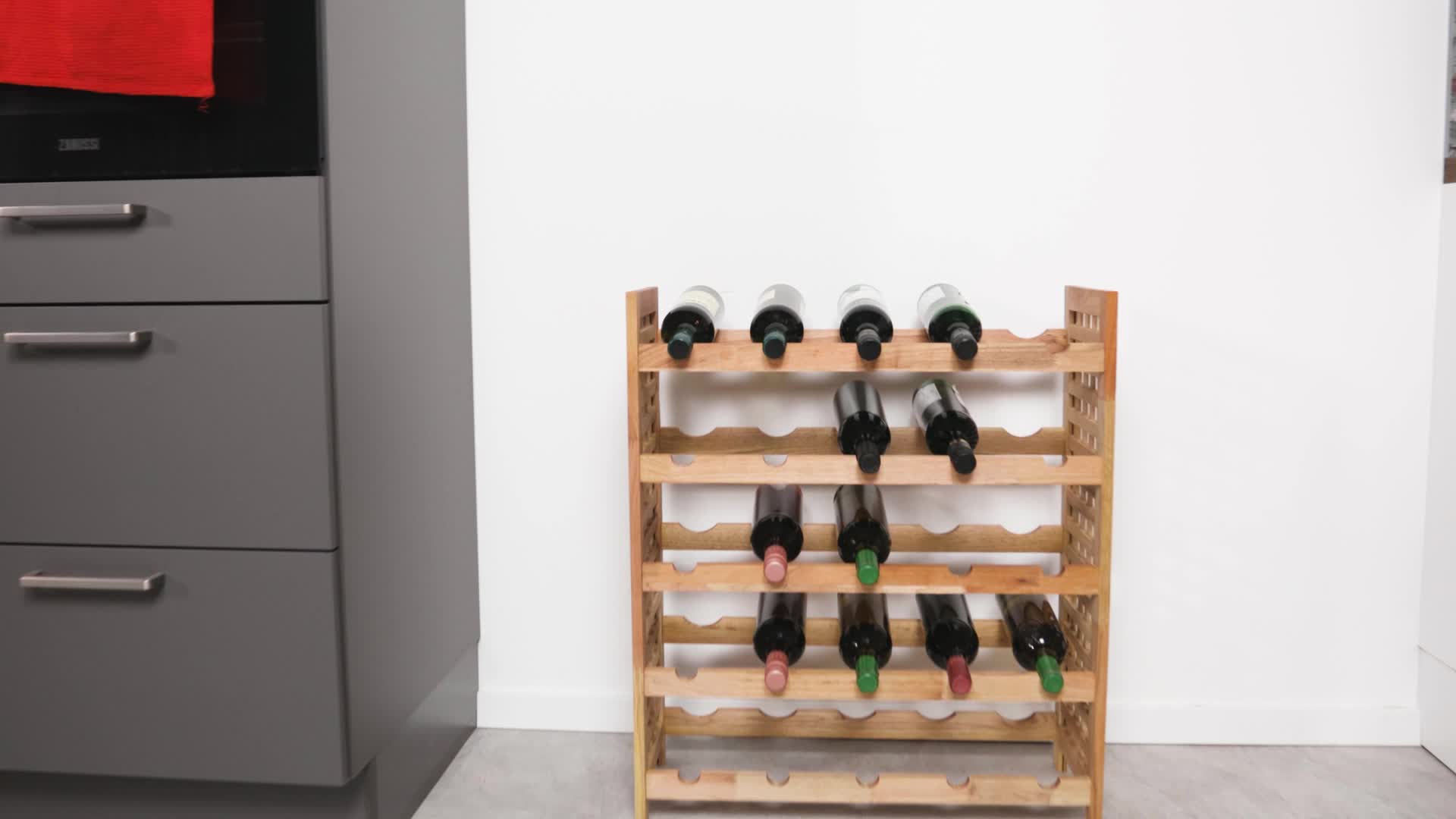 Relaxdays Weinregal Walnuss für 25 Flaschen, Produktbild-Vorschau 7